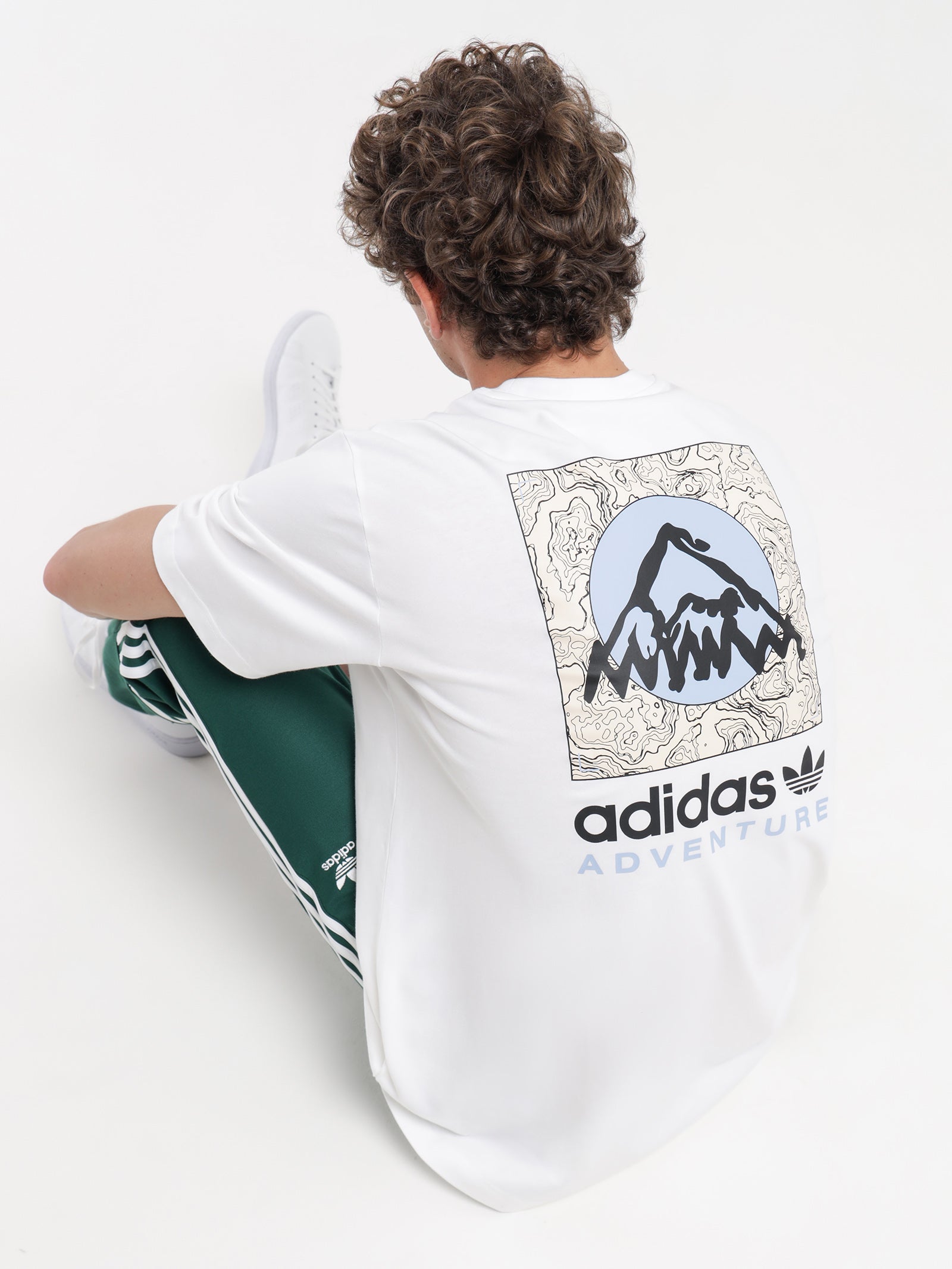 Adidas Adventure Mountain Back T-Shirt in White