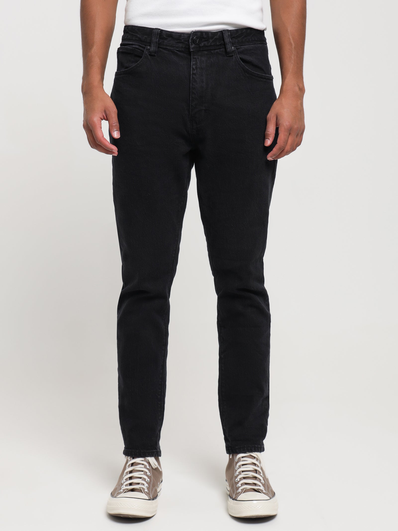 A Dropped Slim Jeans in Motivator Black