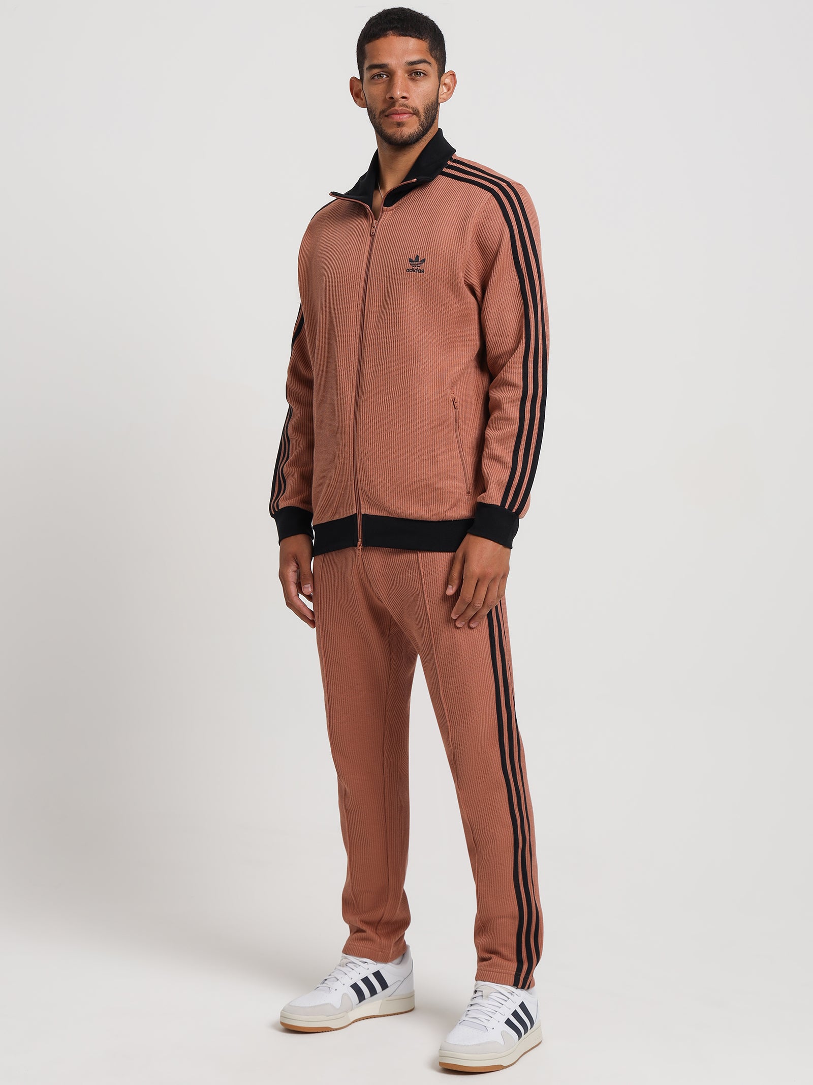 Adicolor Classics Waffle Beckenbauer Track Pants in Clay Strata