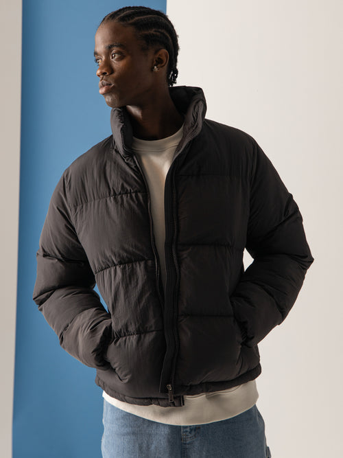 BASIC PUFFER JACKET - Black | ZARA United States