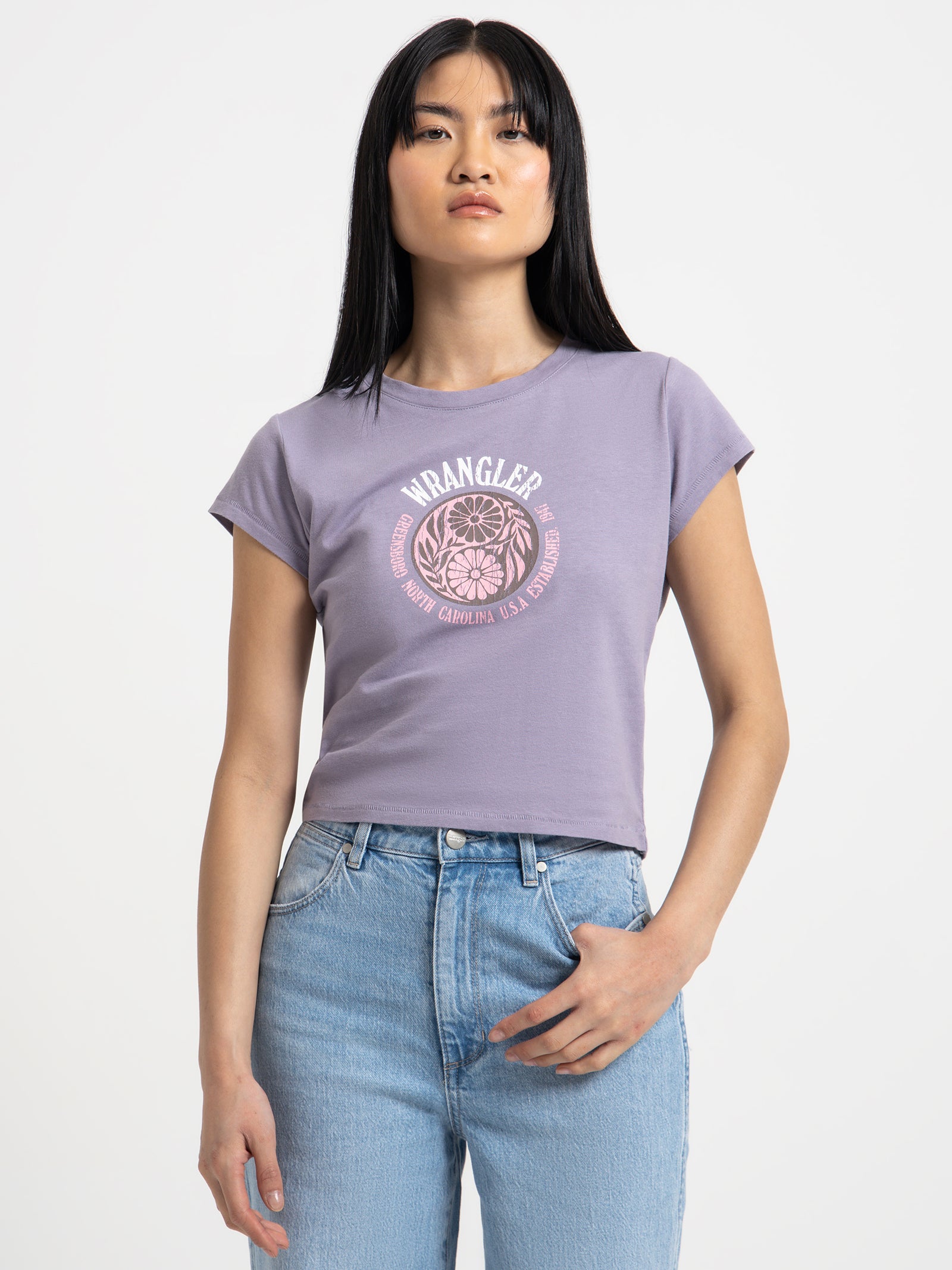 Baby Yin & Yang T-Shirt in Lilac