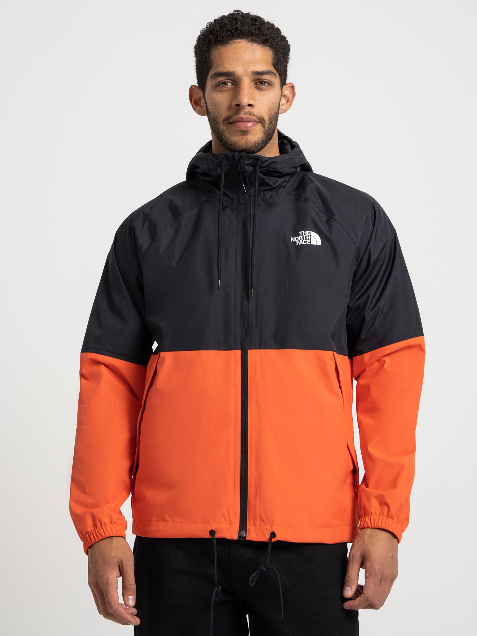 Antora Rain Jacket in Black & Orange