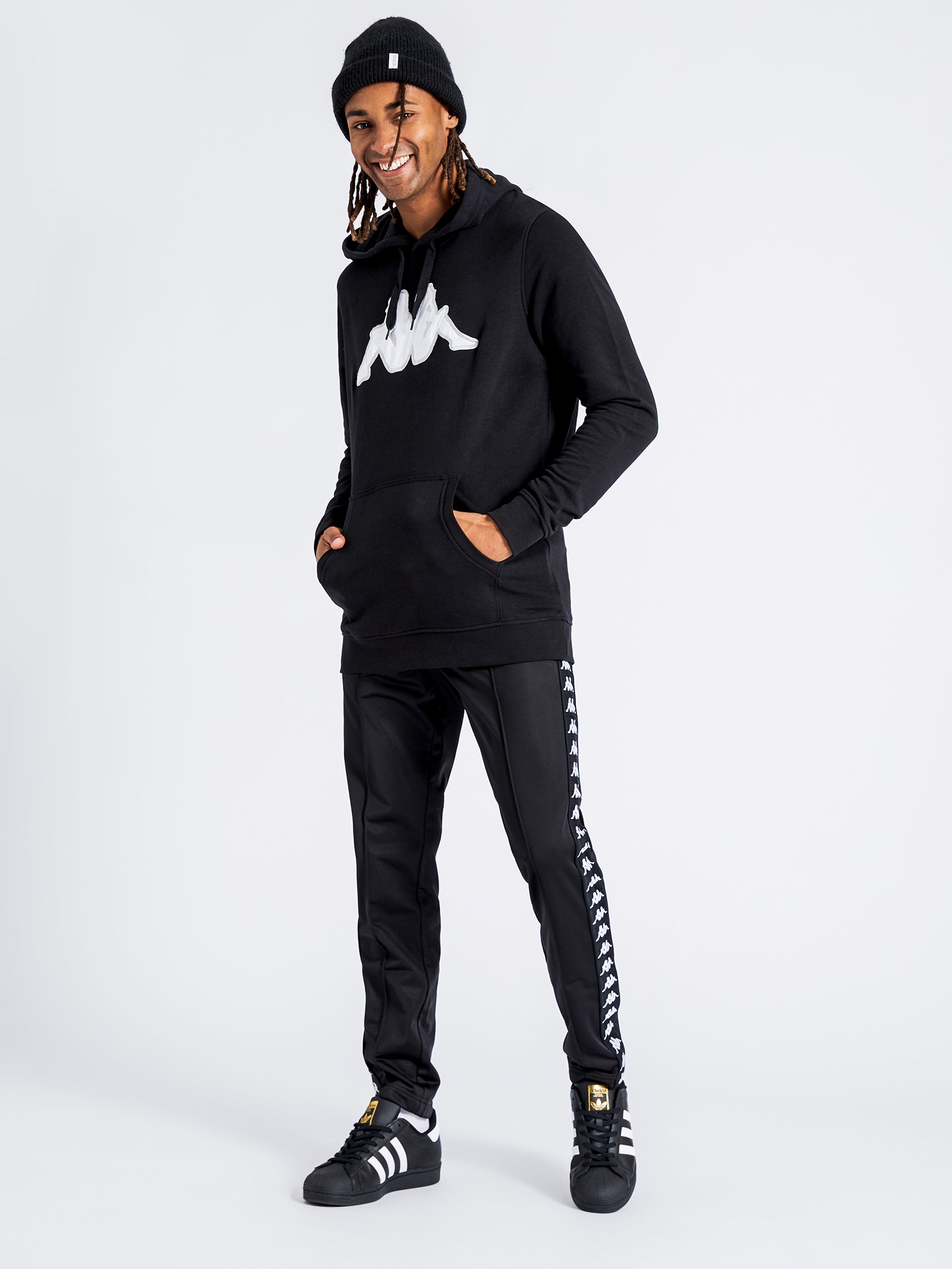 Authentic Logo Tairiti Hooded Sweatshirt in Black