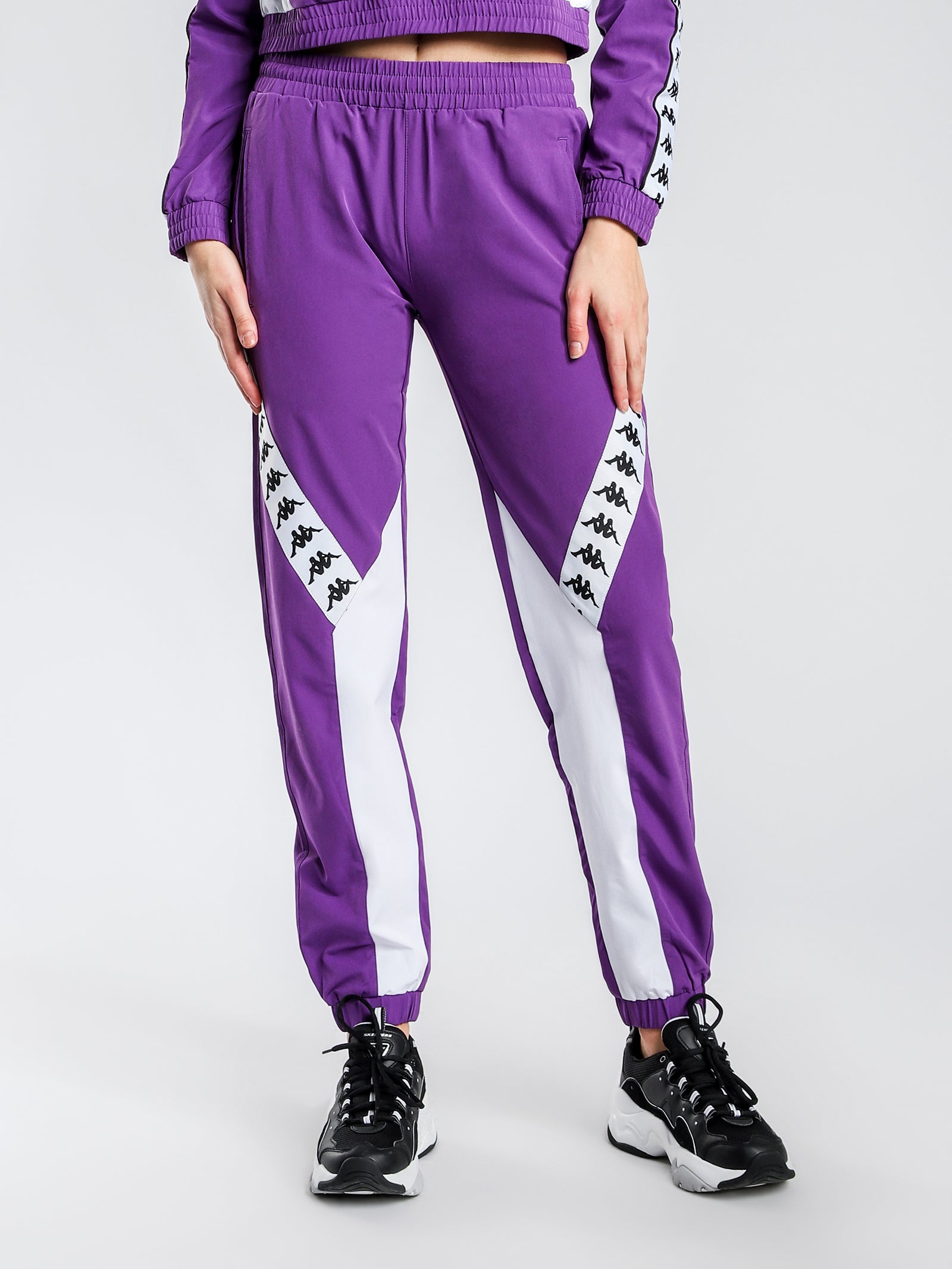 222 Banda Bawon Trackpants in Purple & White