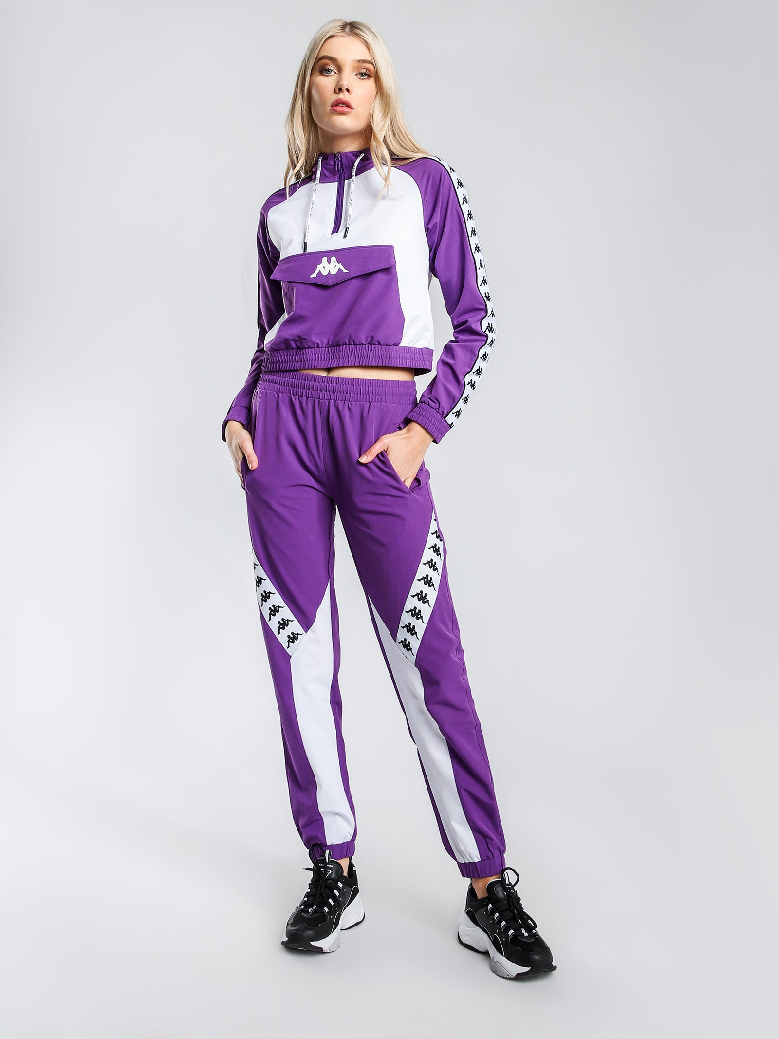 222 Banda Bawon Trackpants in Purple & White