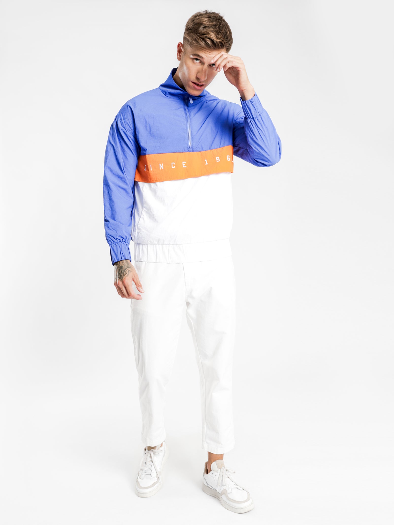 Authentic LA Camarg Jacket in Blue Orange & White