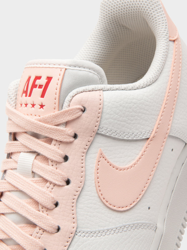 Womens Nike Air Force 1 07 in Summit White & Pale Coral - Glue Store