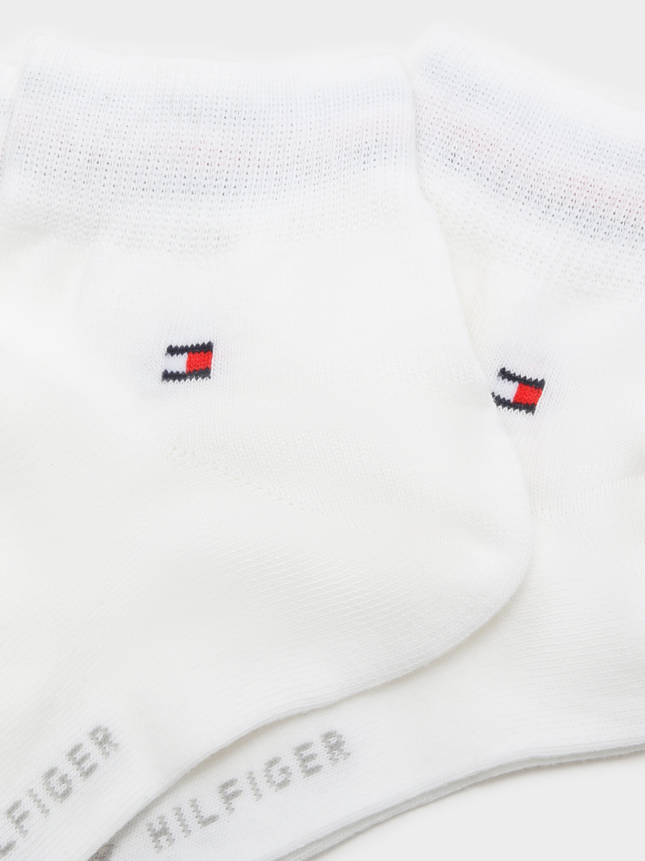 2 Pairs of Quarter Crew Socks in White