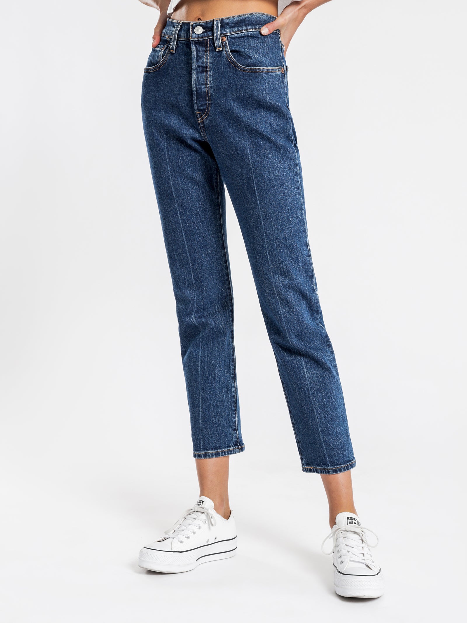 cropped levis