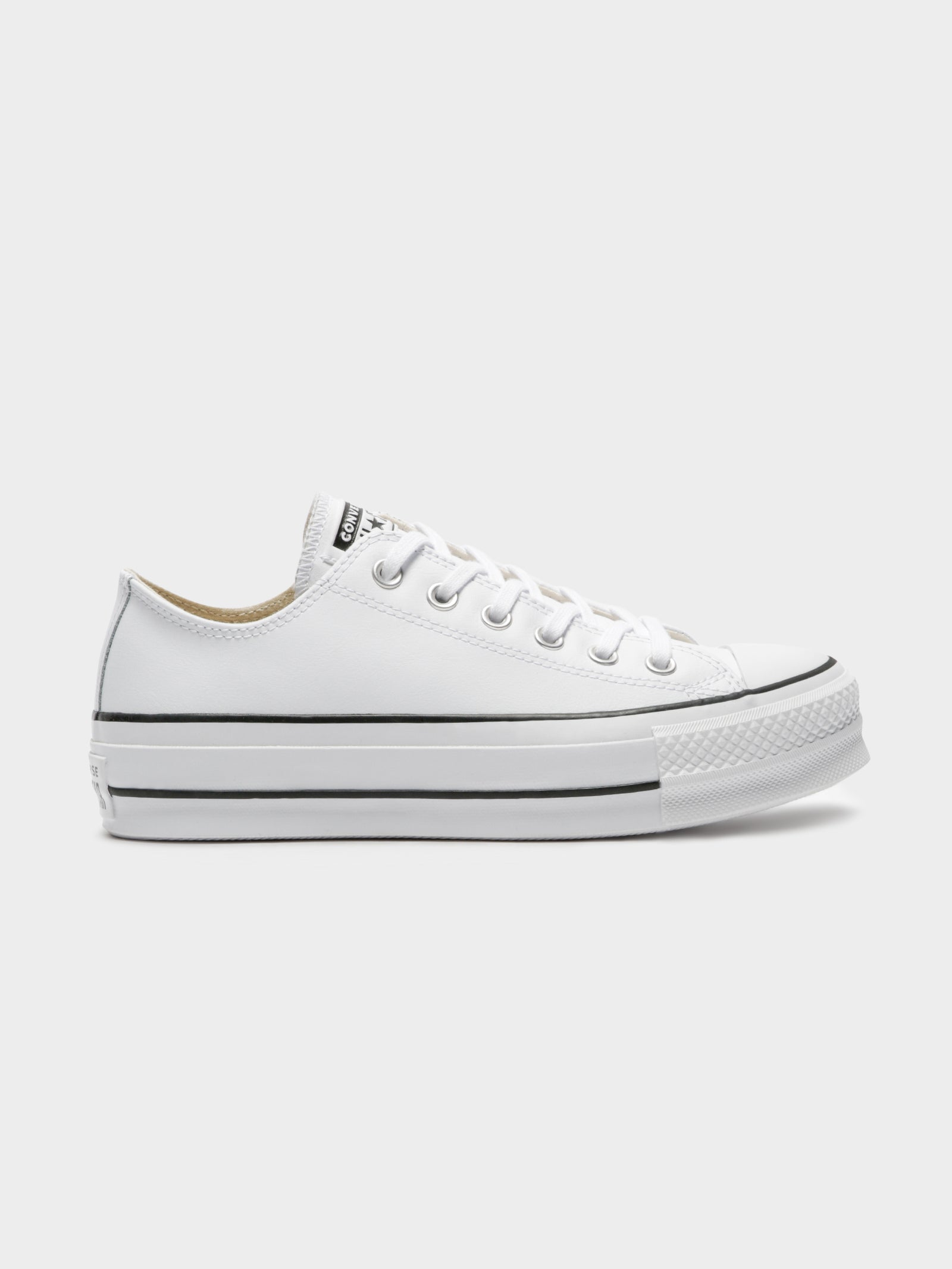 Pensativo Cena Comprimir Womens Chuck Taylor All Star Leather Platform Sneakers in White & Blac -  Glue Store