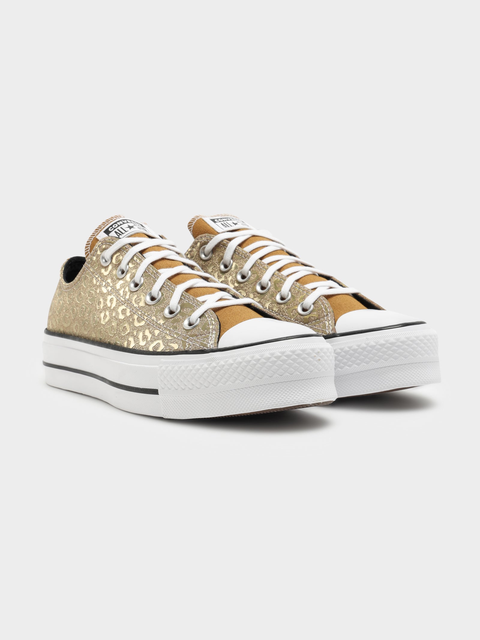 gold converse womens