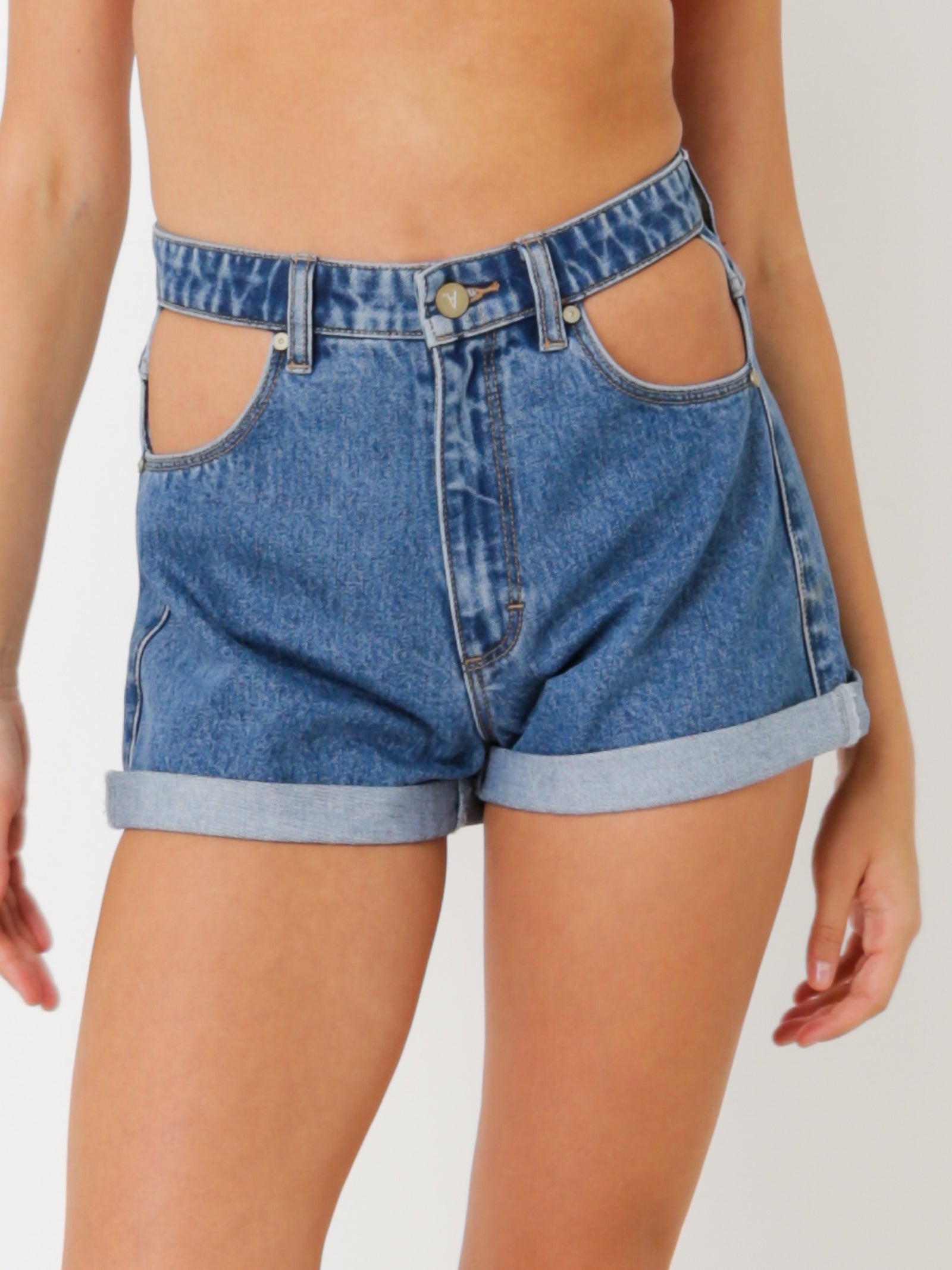 A High Relaxed Shorts in Bahia Denim