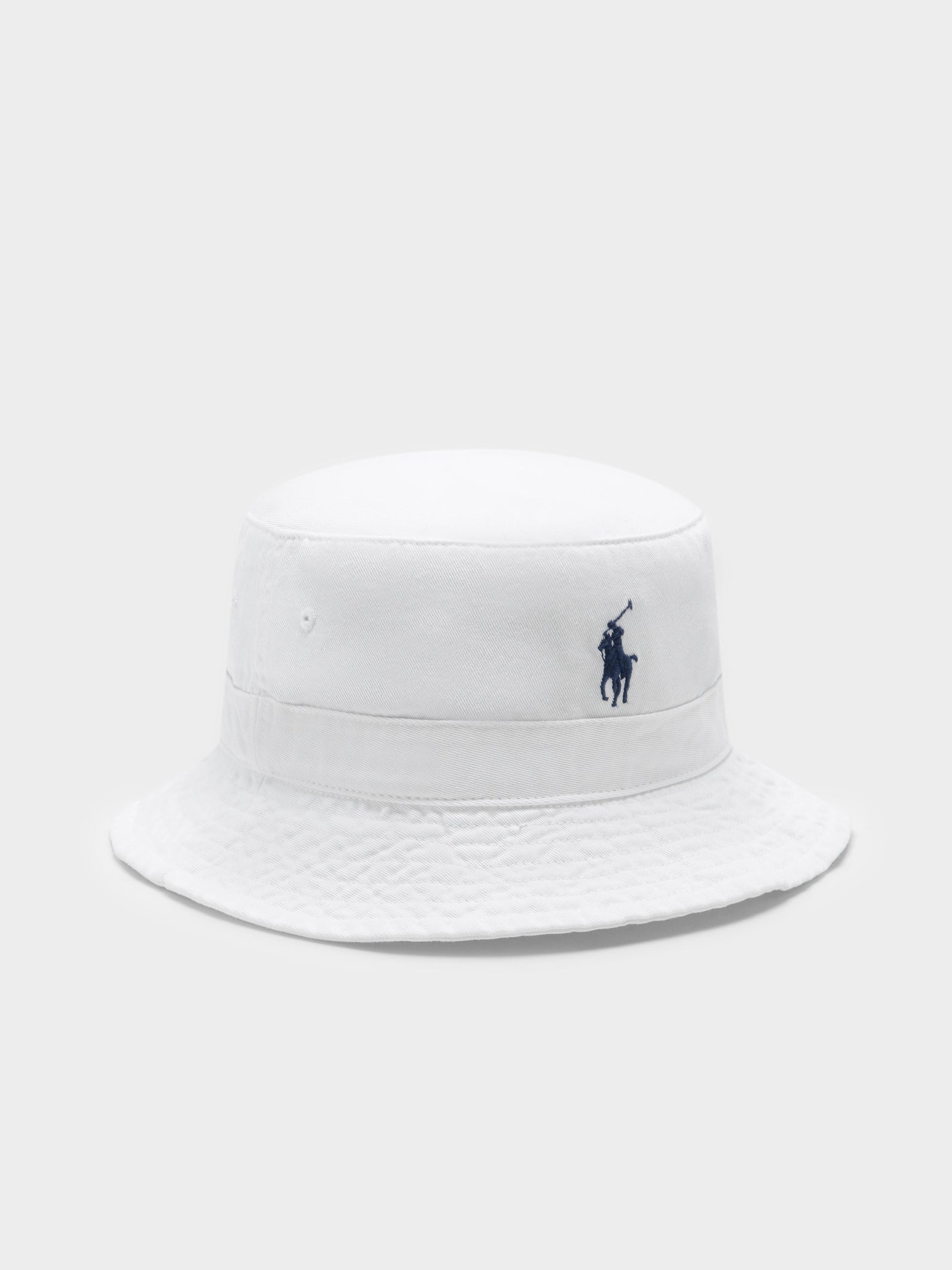 Loft Bucket Hat in White & Navy - Glue Store