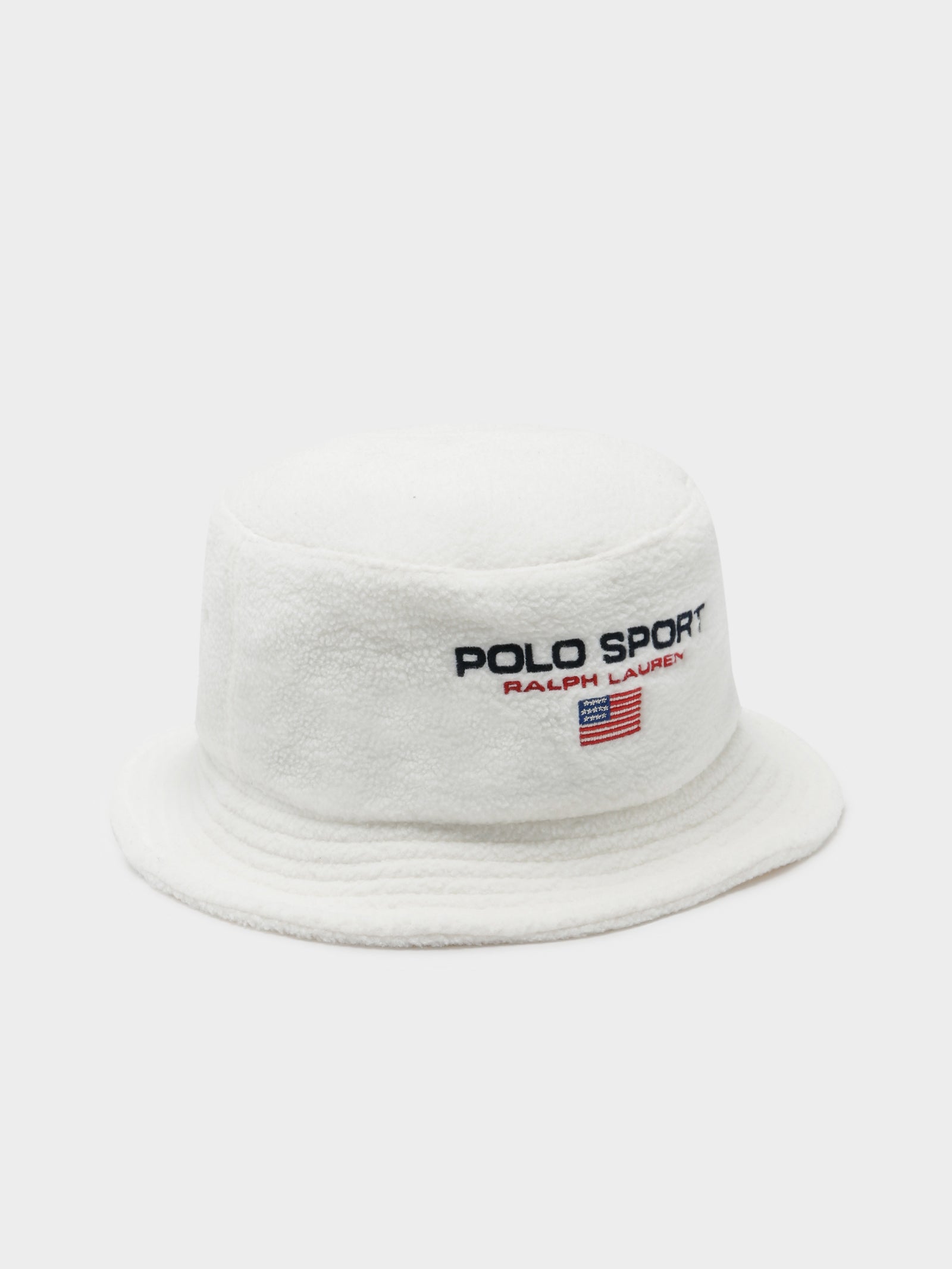 Polo Sport Fleece Bucket Hat in Cream - Glue Store