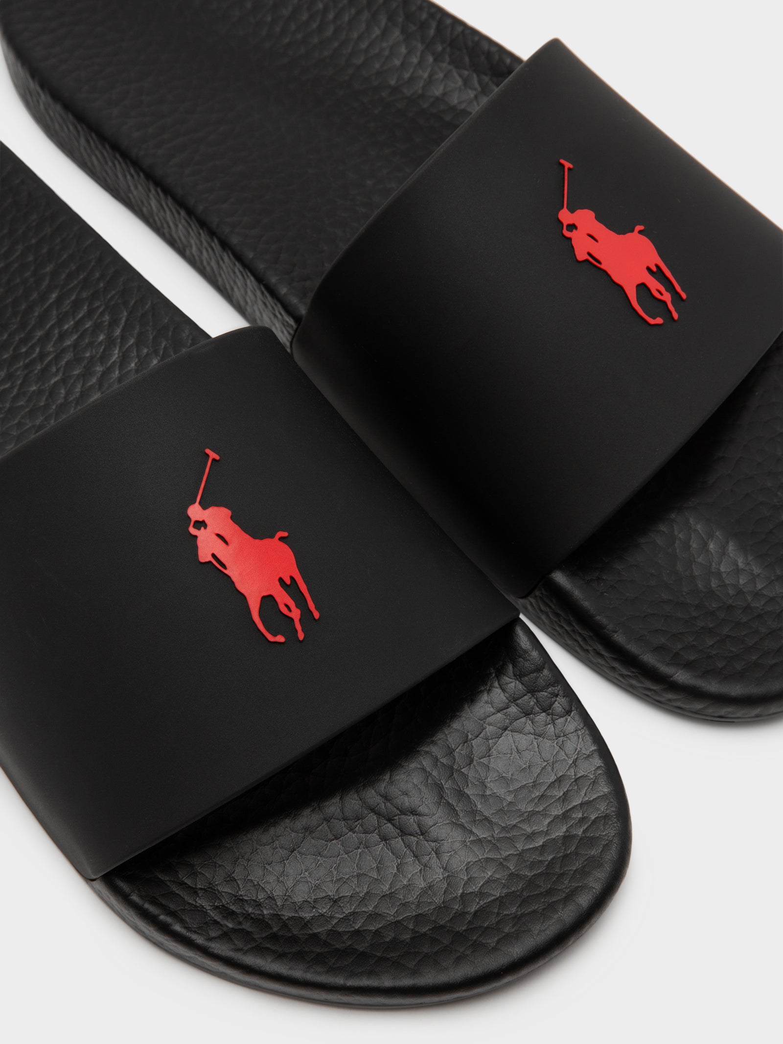 Unisex Polo Sport Slides in Red & Black - Glue Store