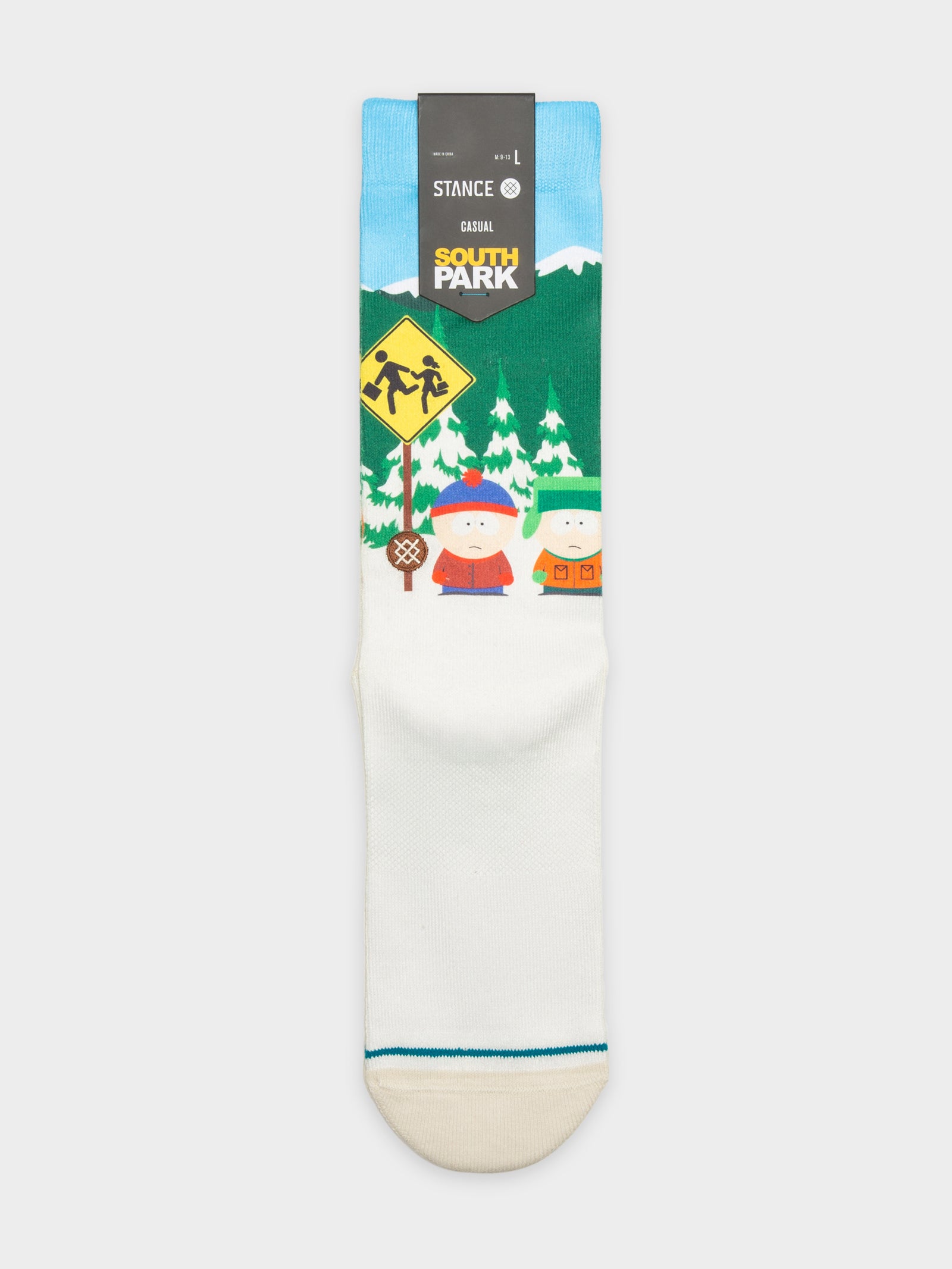 1 Pair of Bus Stop South Park Socks in White