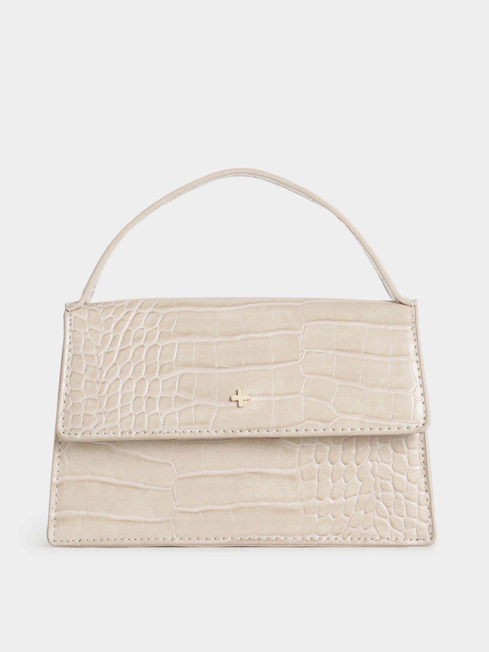 Alys Crossbody Bag in Nude Croc