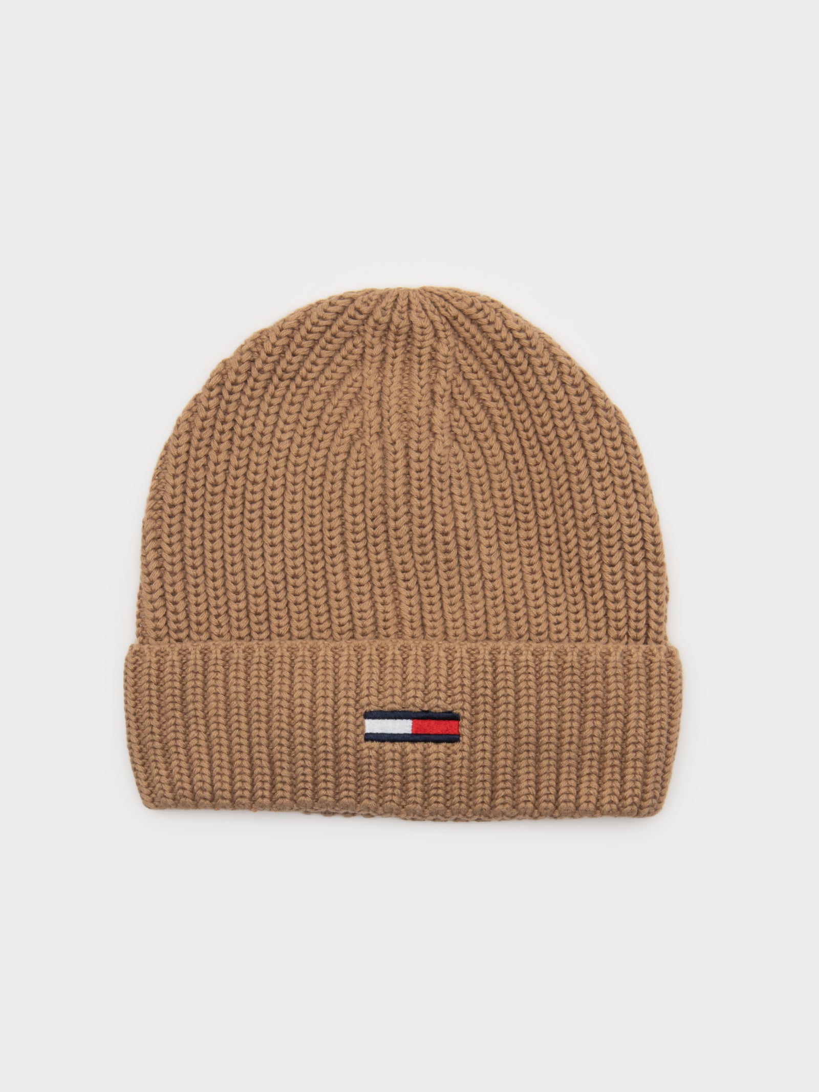 Basic Rib Beanie in Classic Khaki Brown