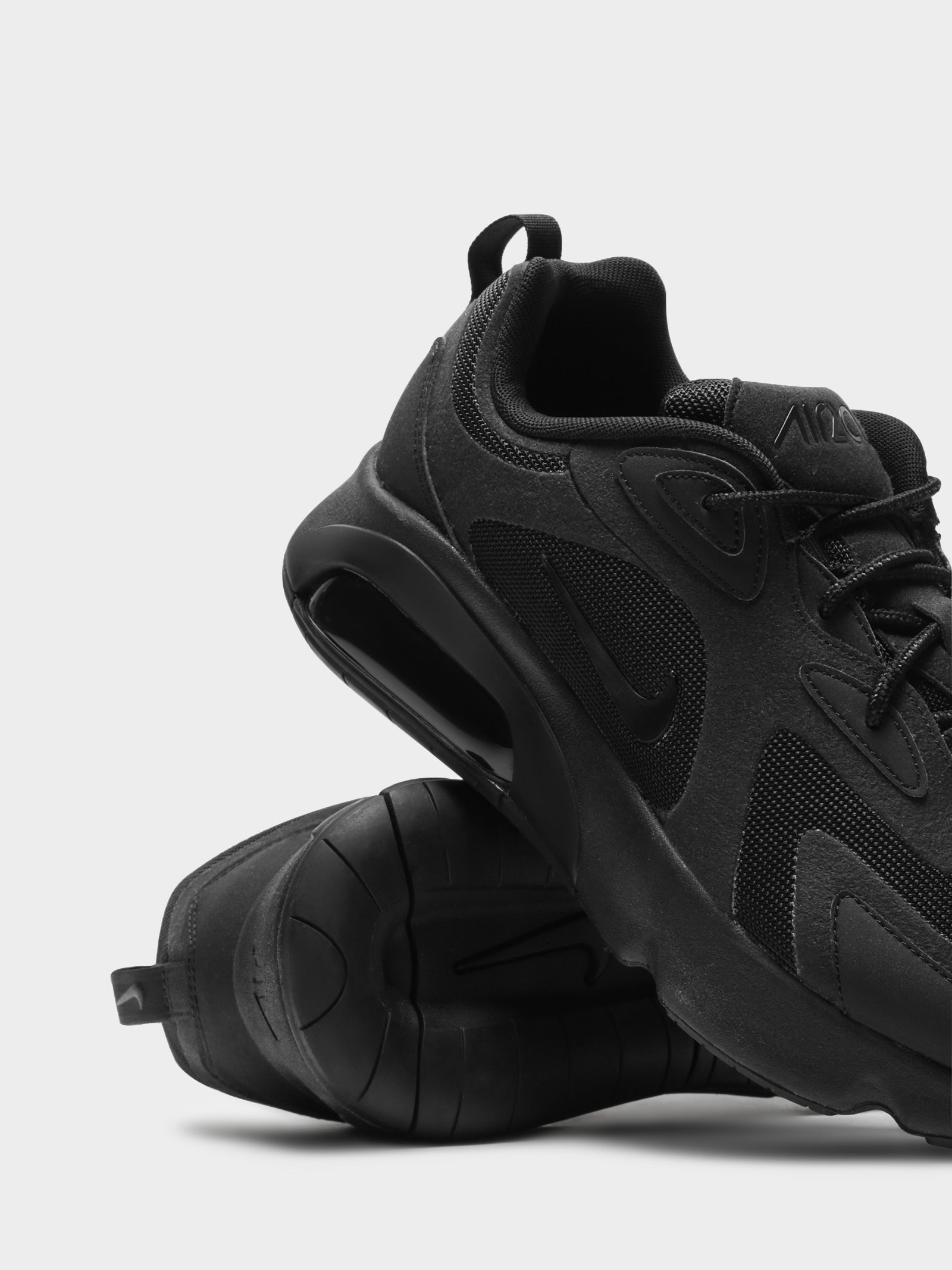 nike air max 200 sneakers in triple black