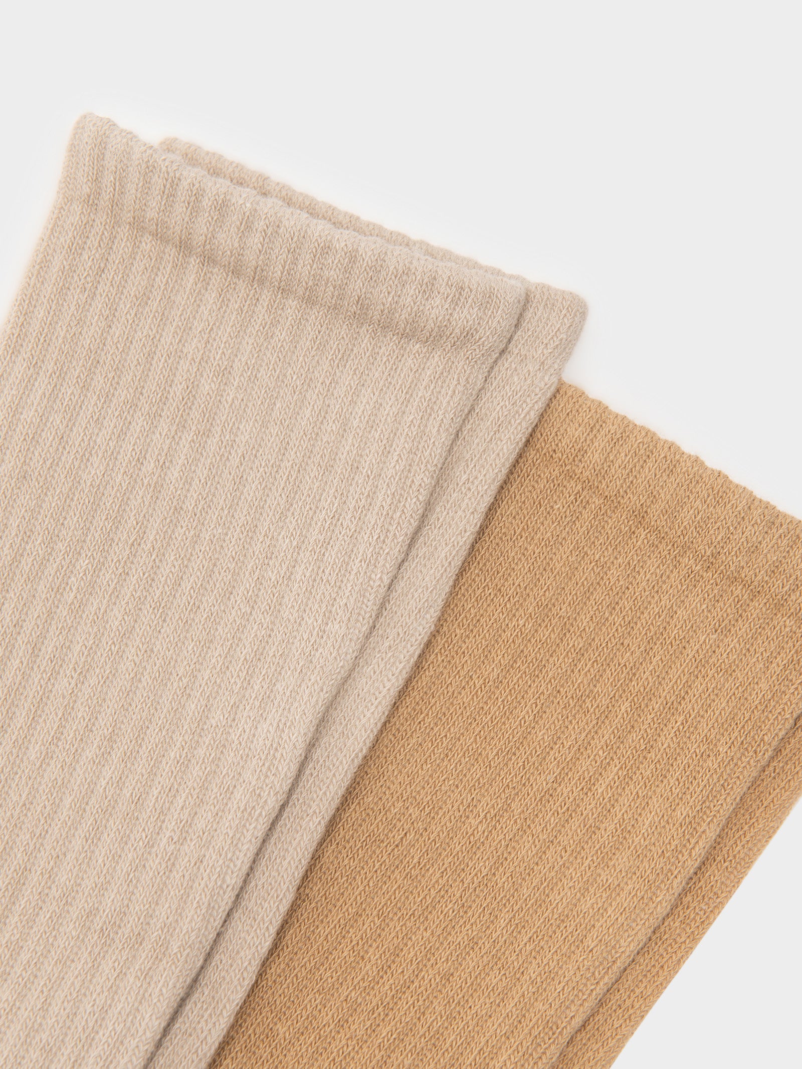 2 Pairs of Classic Socks in Stone Barley & Stone Tan