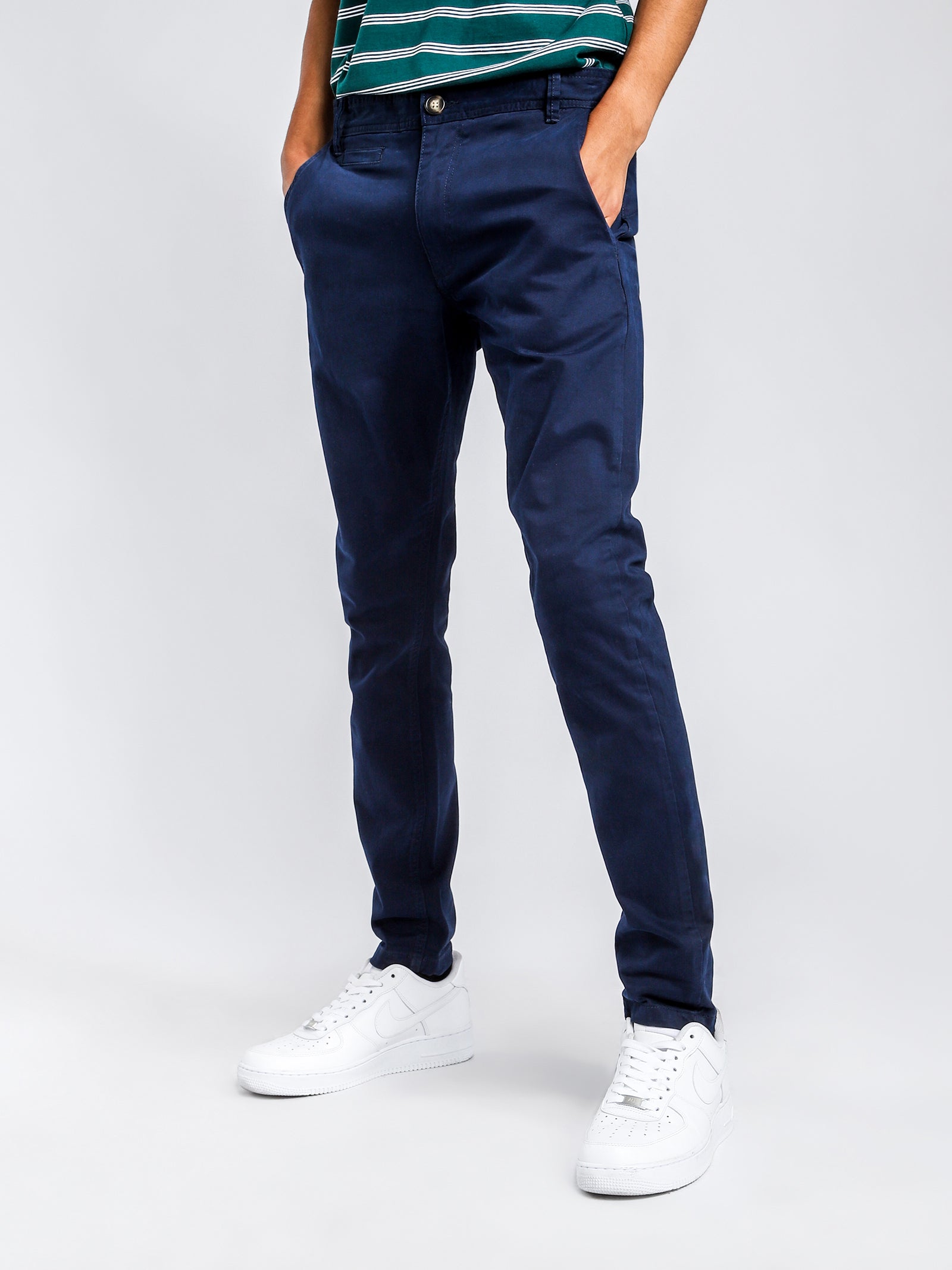 Linden Chino Pants in Navy Blue - Glue 