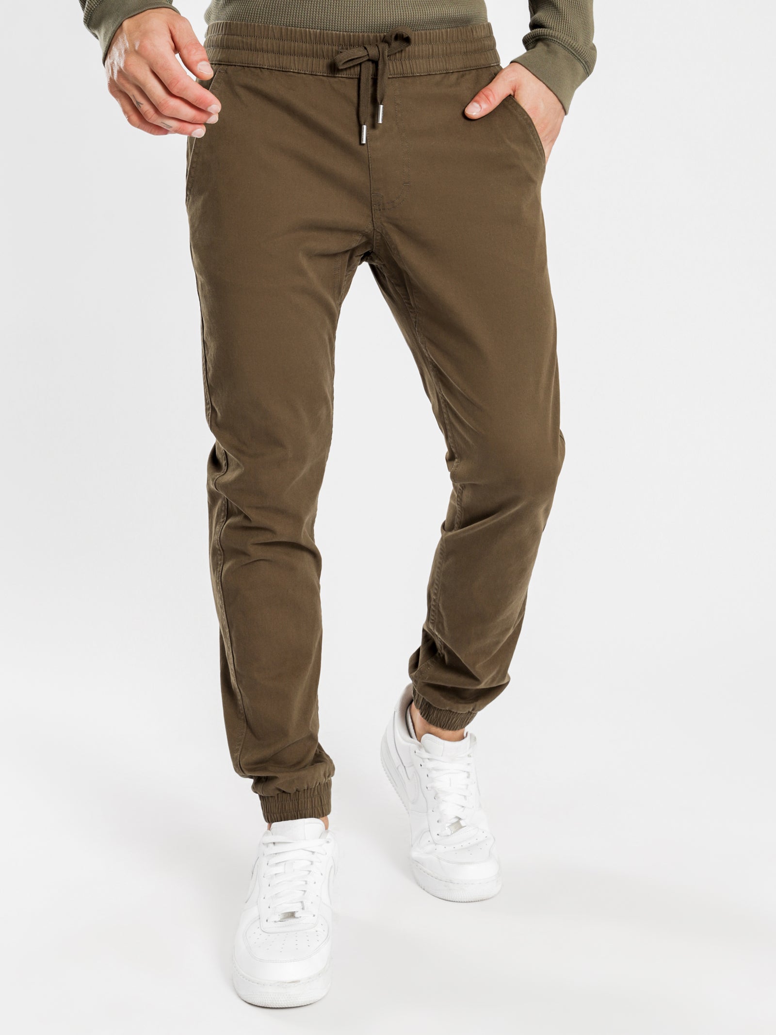Boden Joggers in Olive Green - Glue Store