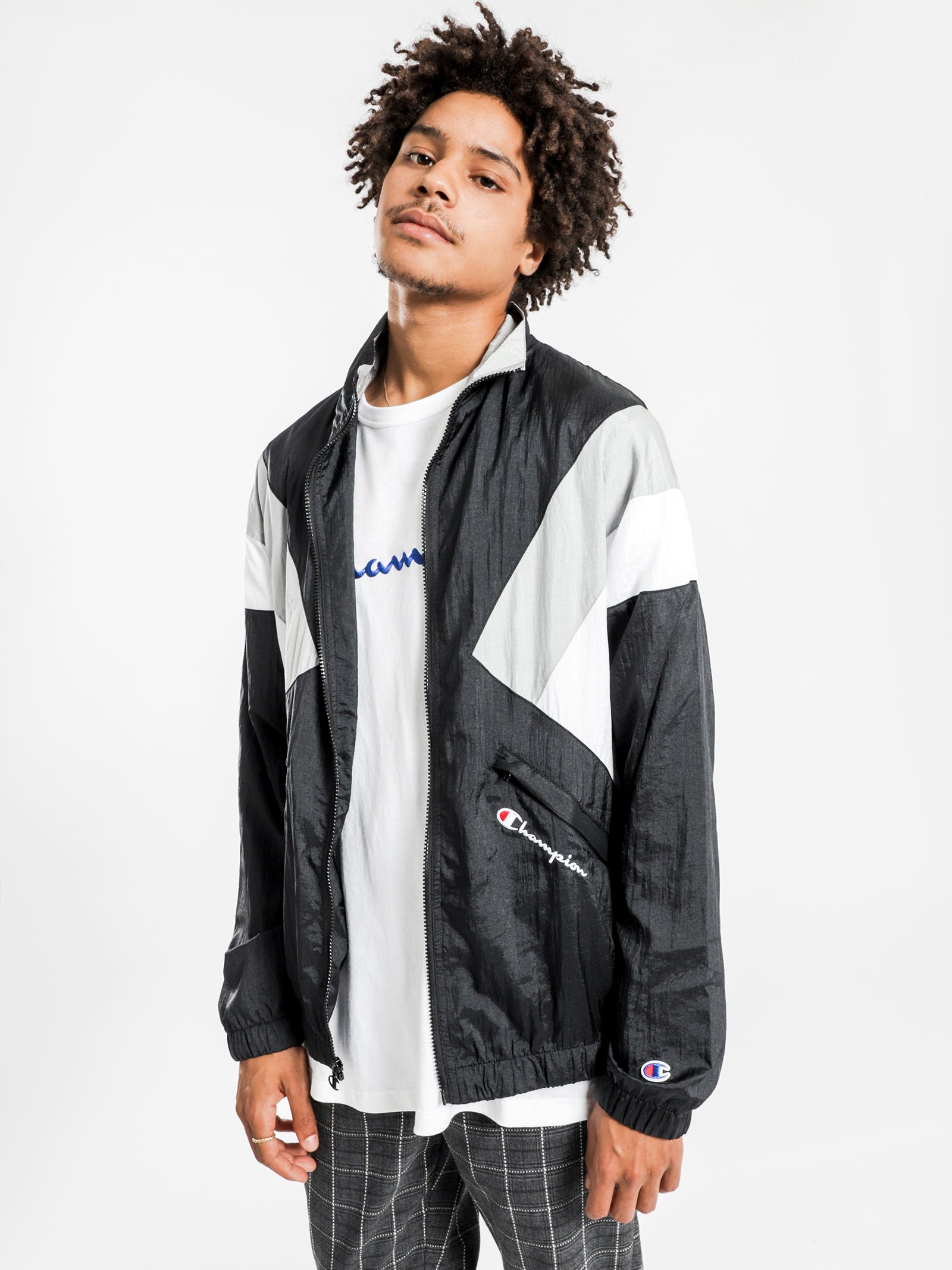 nylon warm up jacket