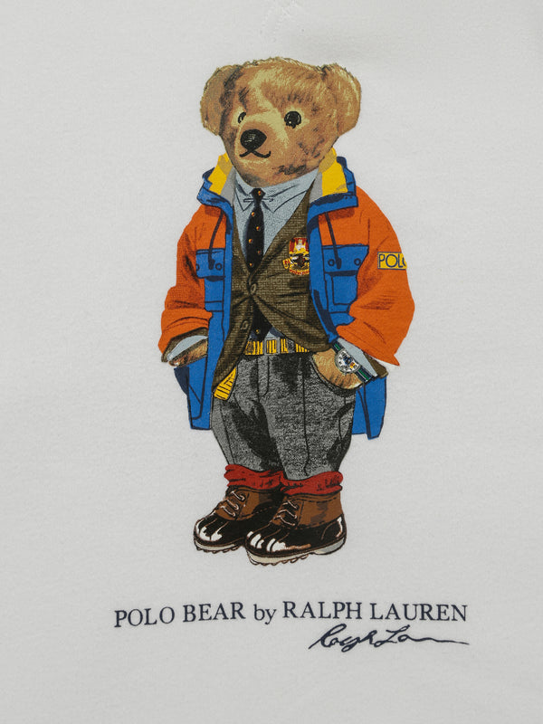 Polo Bear Crew Jumper in White - Glue Store