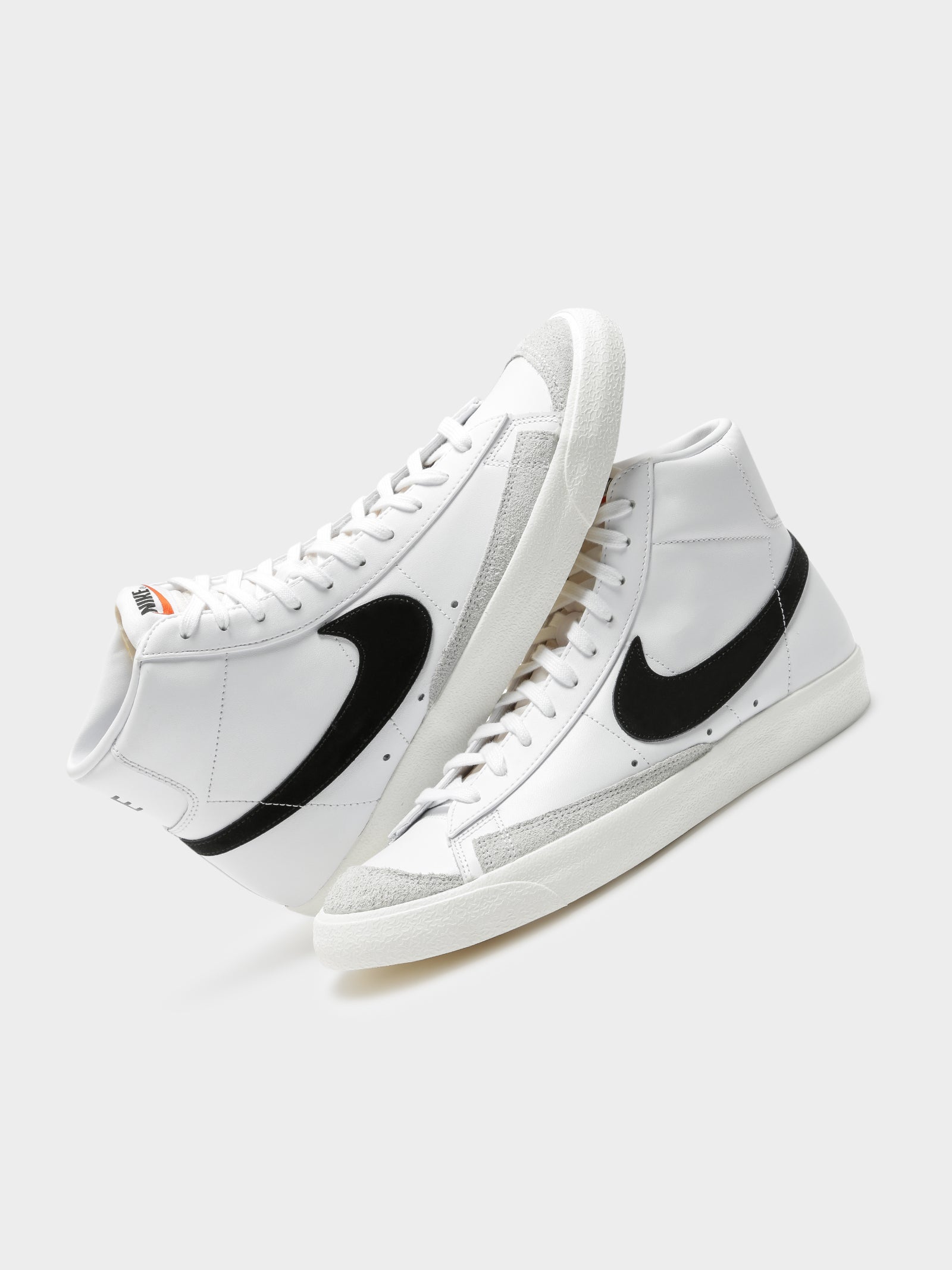 Mens Blazer Mid 77 Top Sneakers in White & - Glue Store