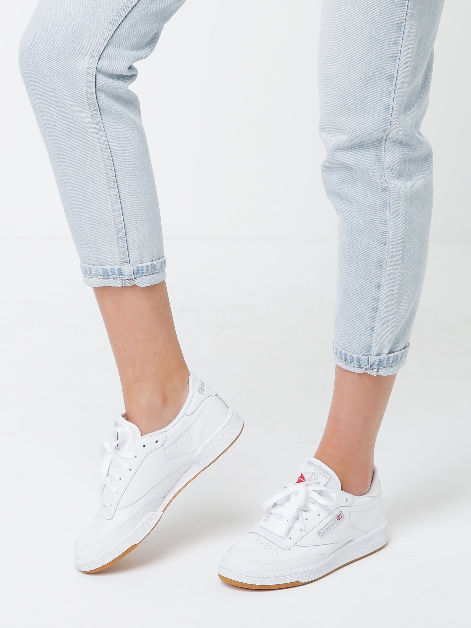 Club C 85 Sneakers in White Leather 