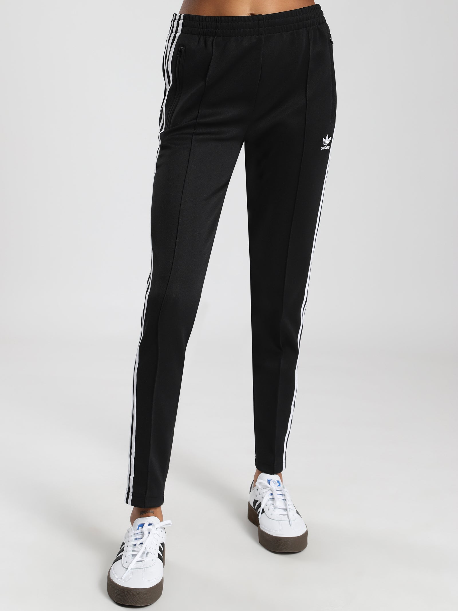 adidas black superstar track pants