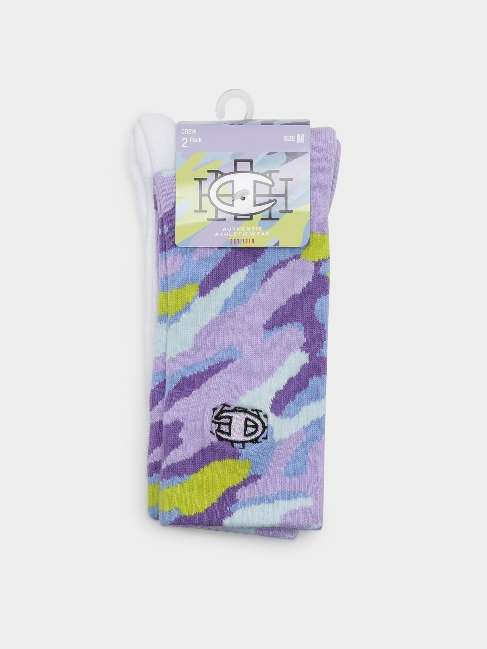 2 Pairs of Lifestyle Homie Crew Socks in Camouflage