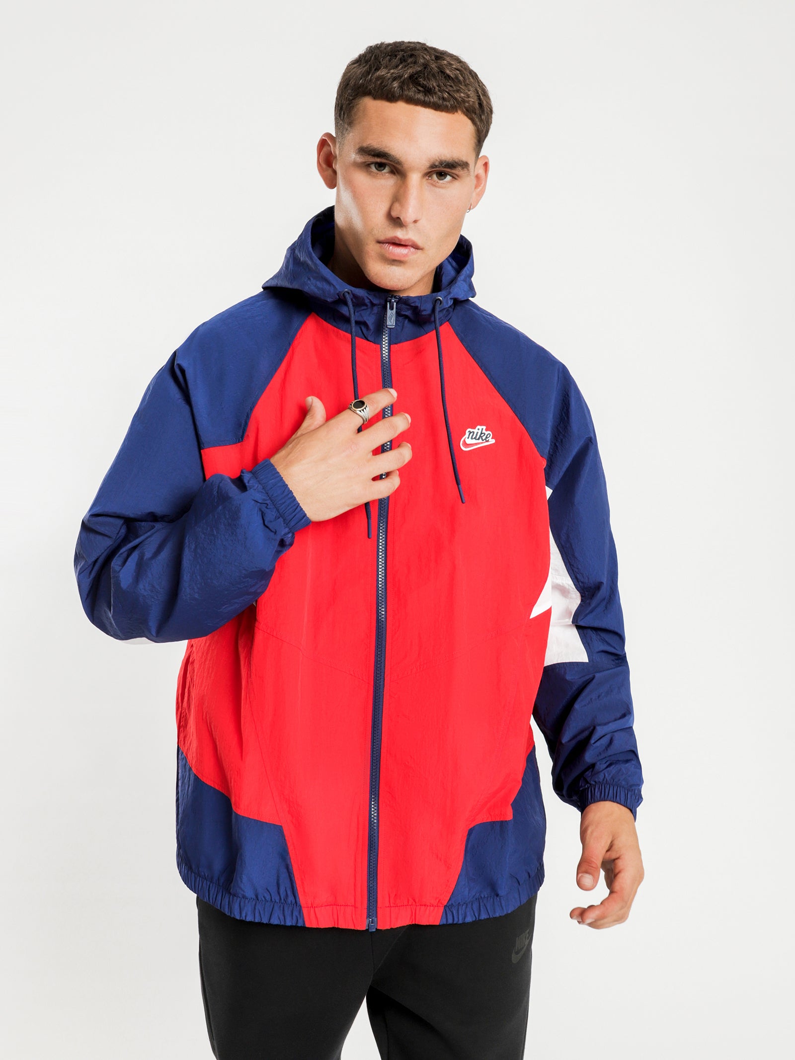 red blue and white nike jacket