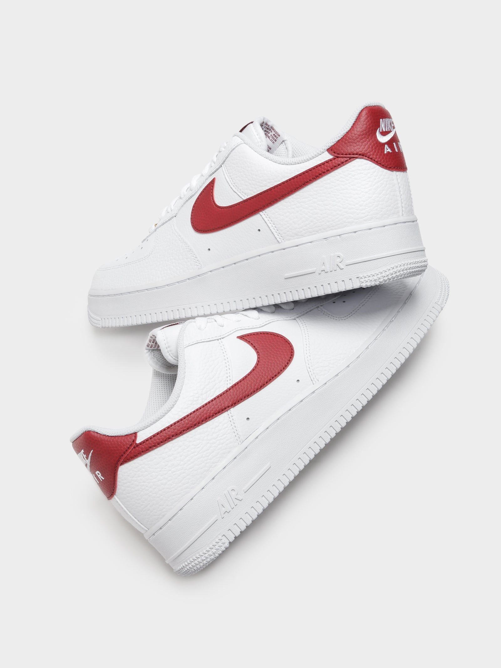 red and white air force ones men