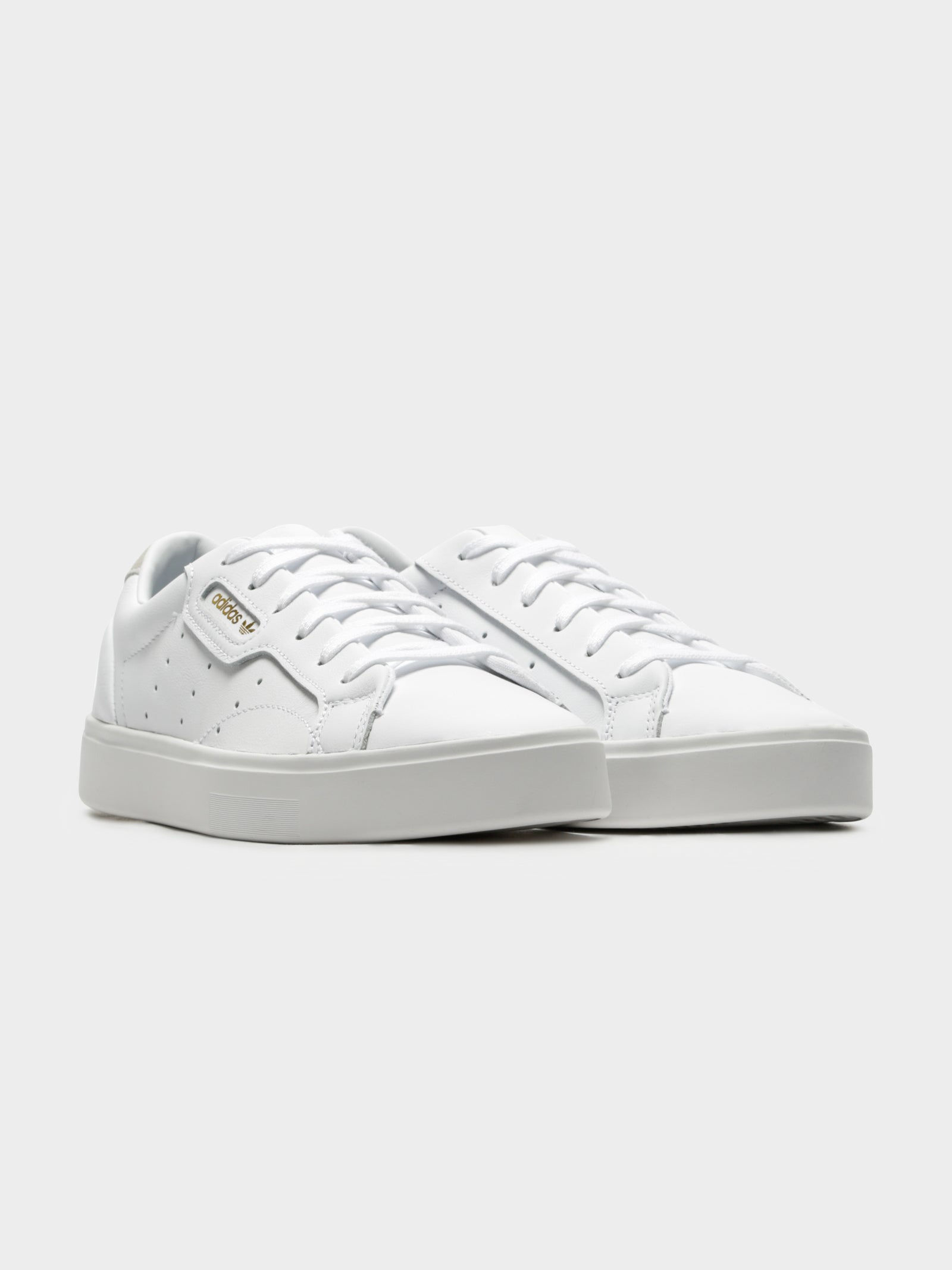 womens white leather adidas sneakers