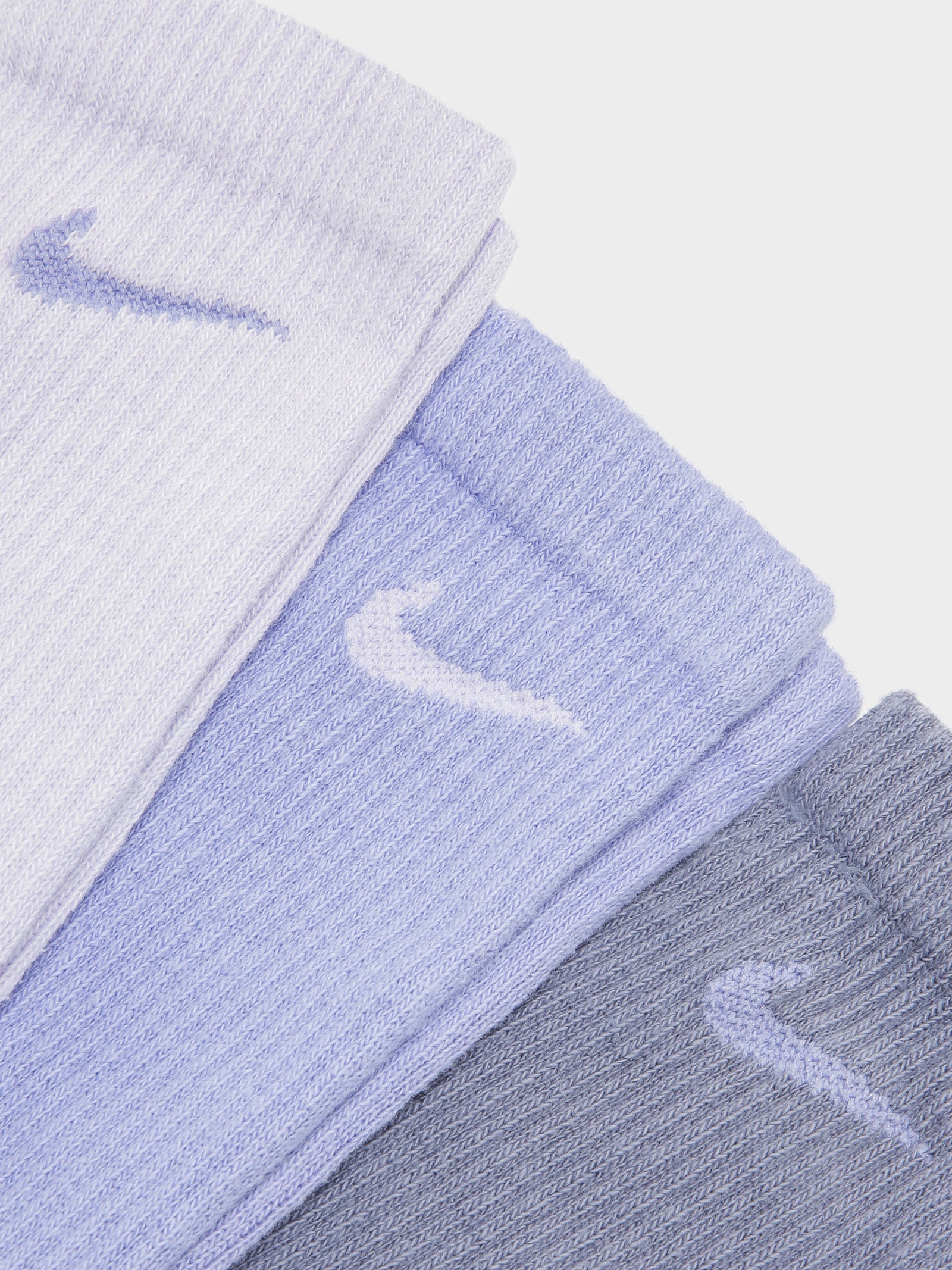 3 Pairs of Everyday Plus Crew Socks in Purple