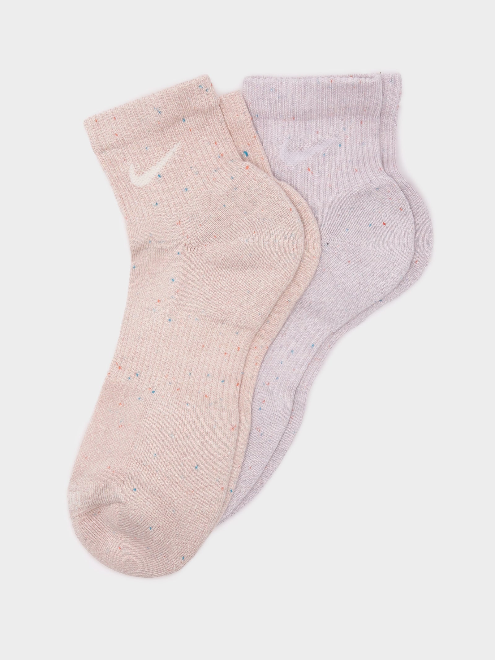 2 Pairs of Nike Everyday Plus Ankle Socks in Pink & Purple