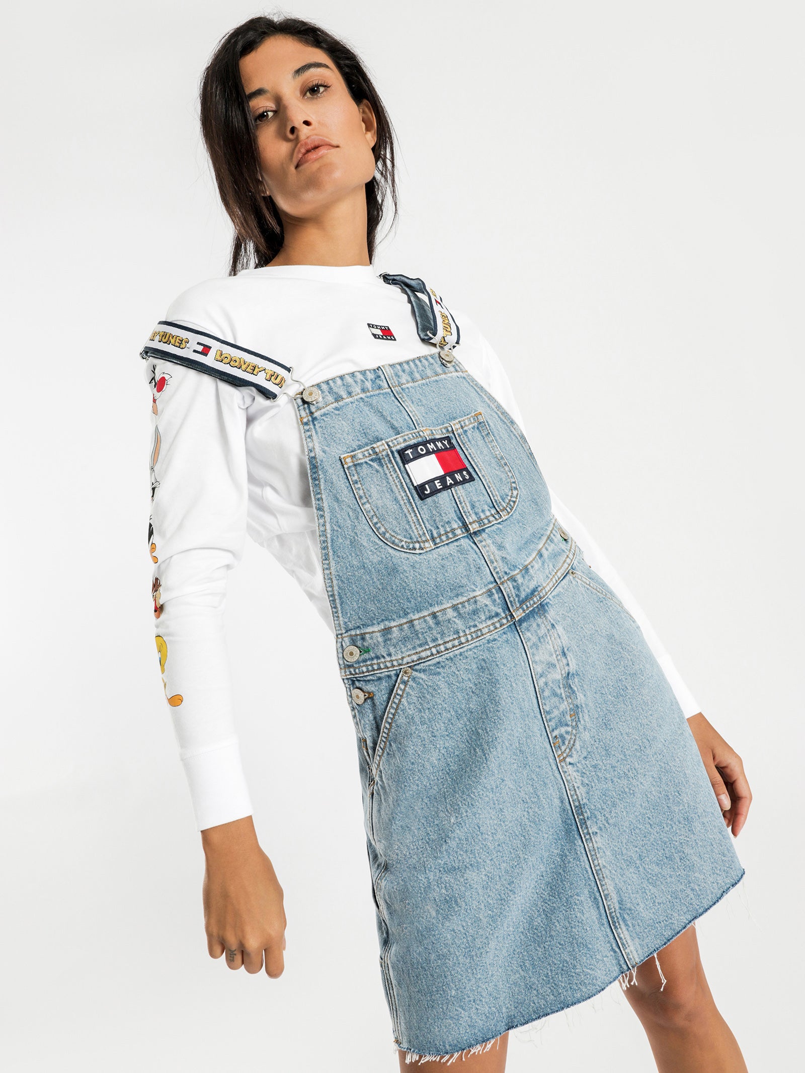 tommy jeans overall dress