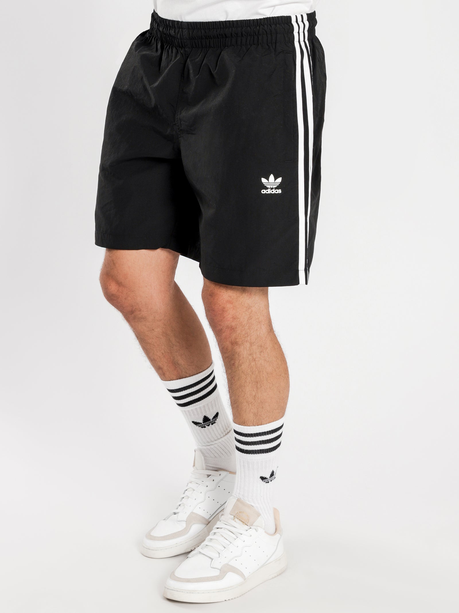 3 Stripes Swim Shorts in Black