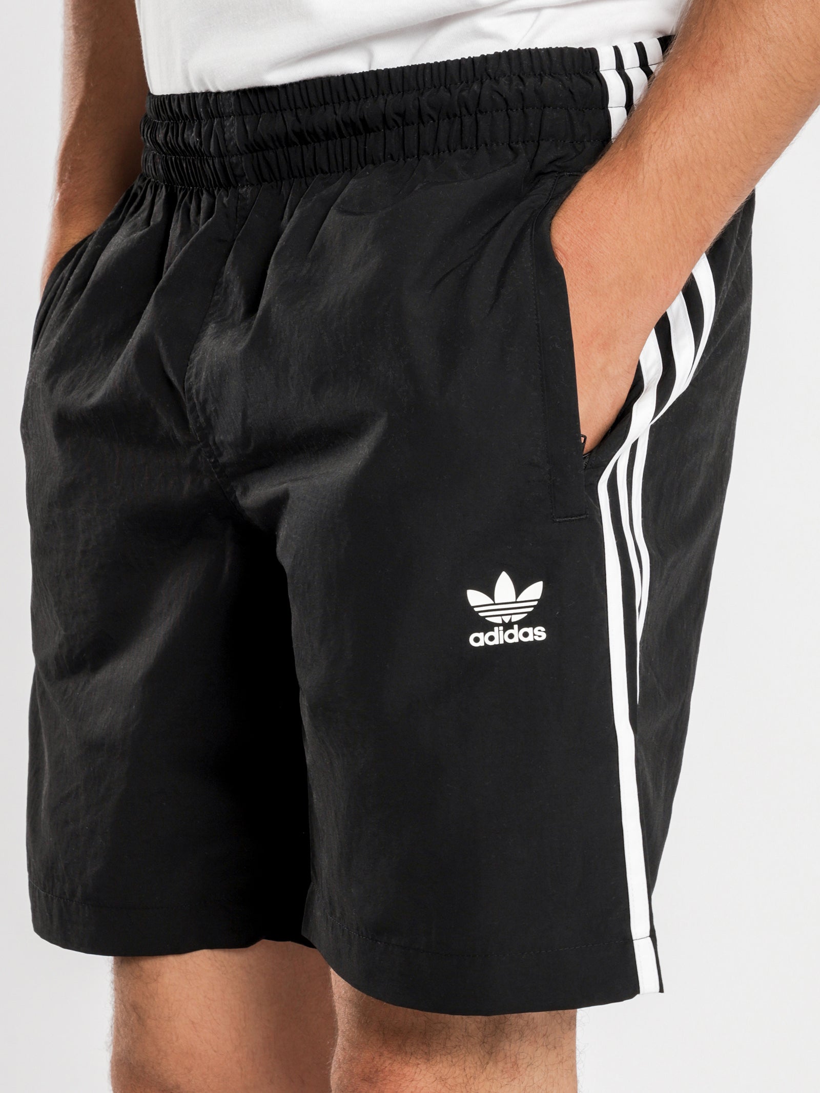 3 Stripes Swim Shorts in Black