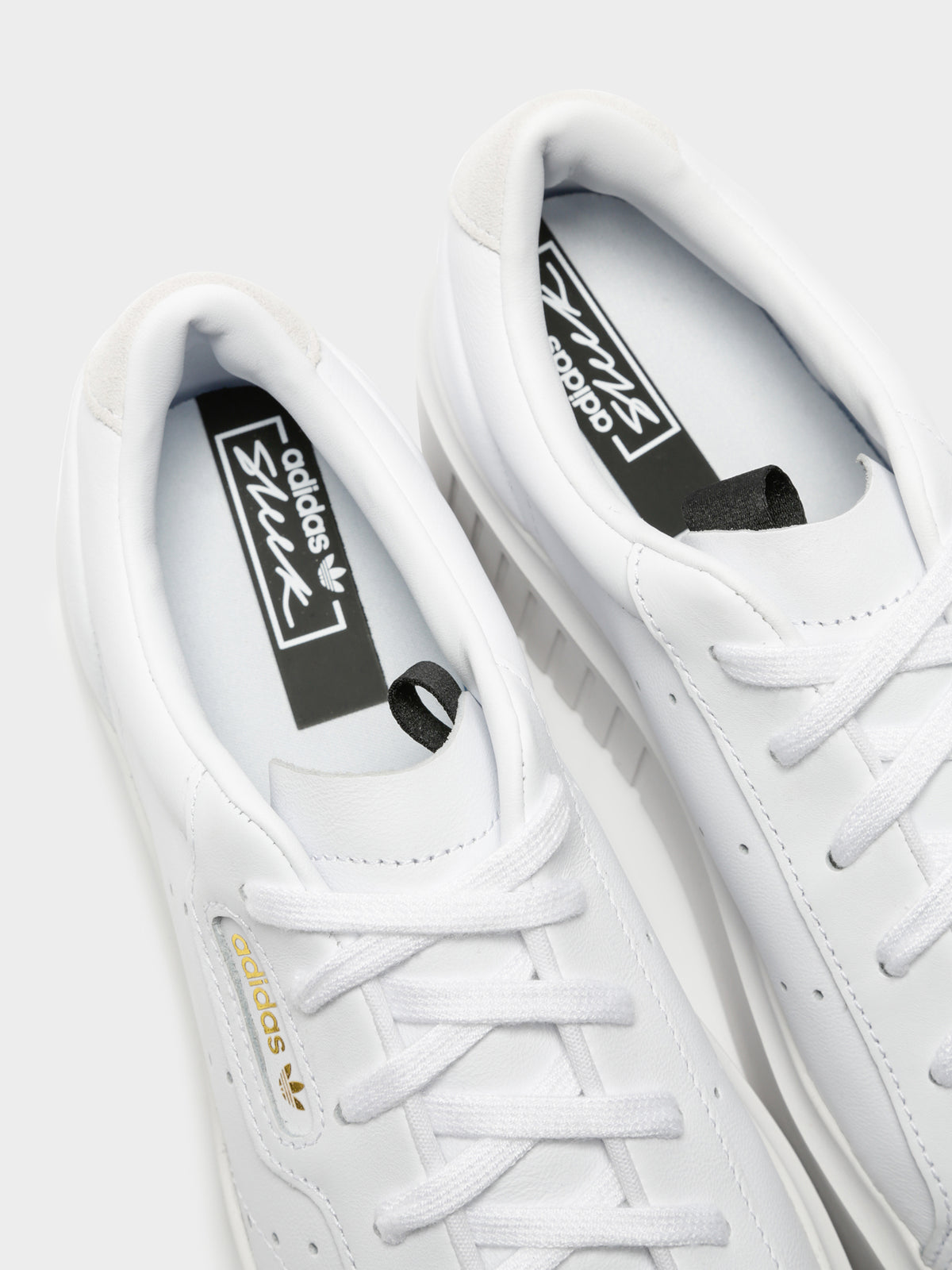 Womens Sleek Super Sneakers in White - Glue Store