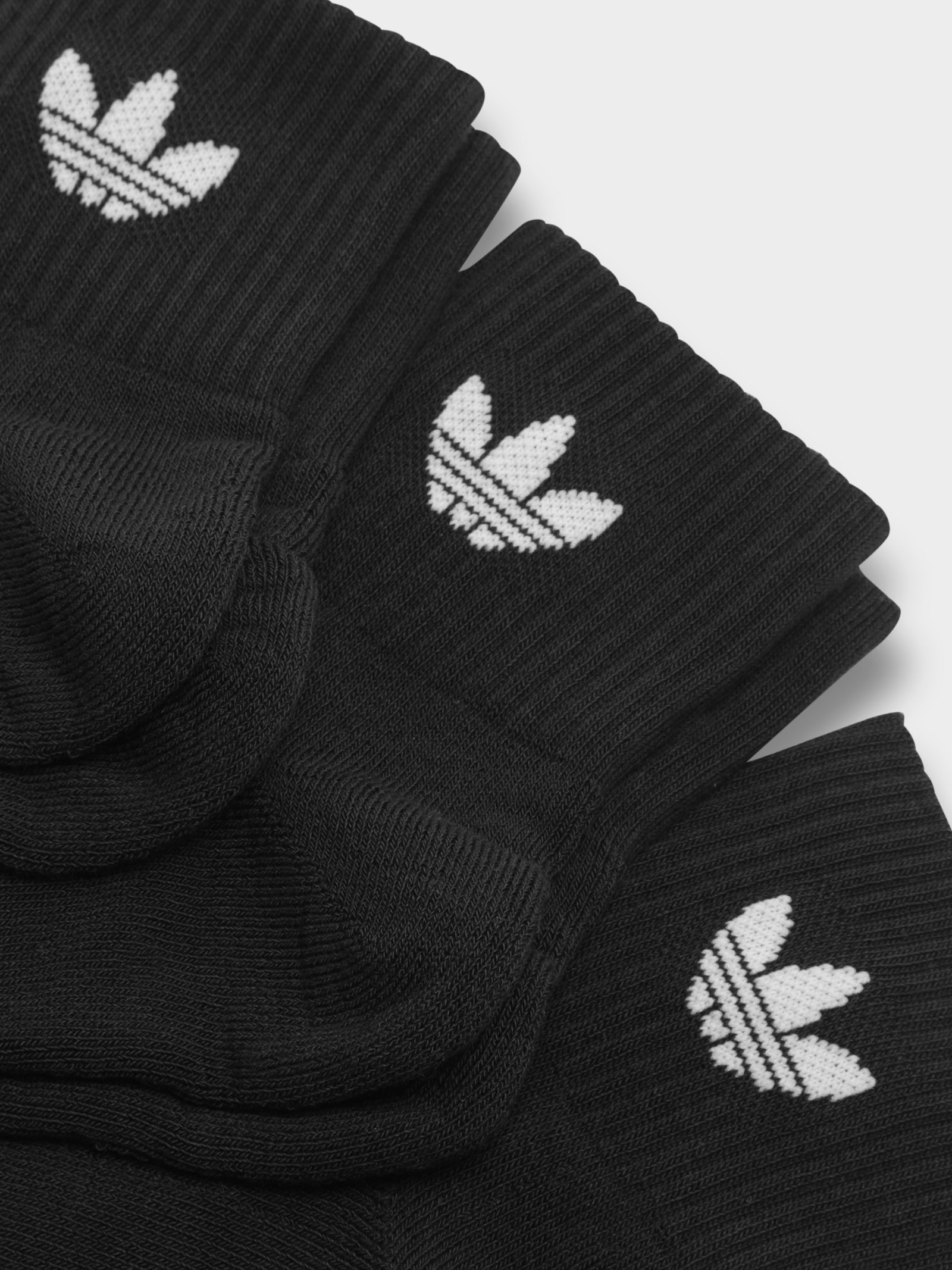 3 Pairs of Mid Ankle Socks in Black & White