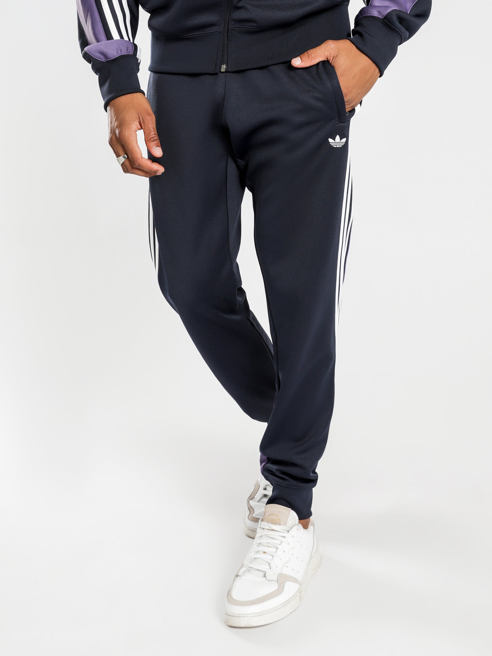 3 Stripe Wrap Track Pants in Ink