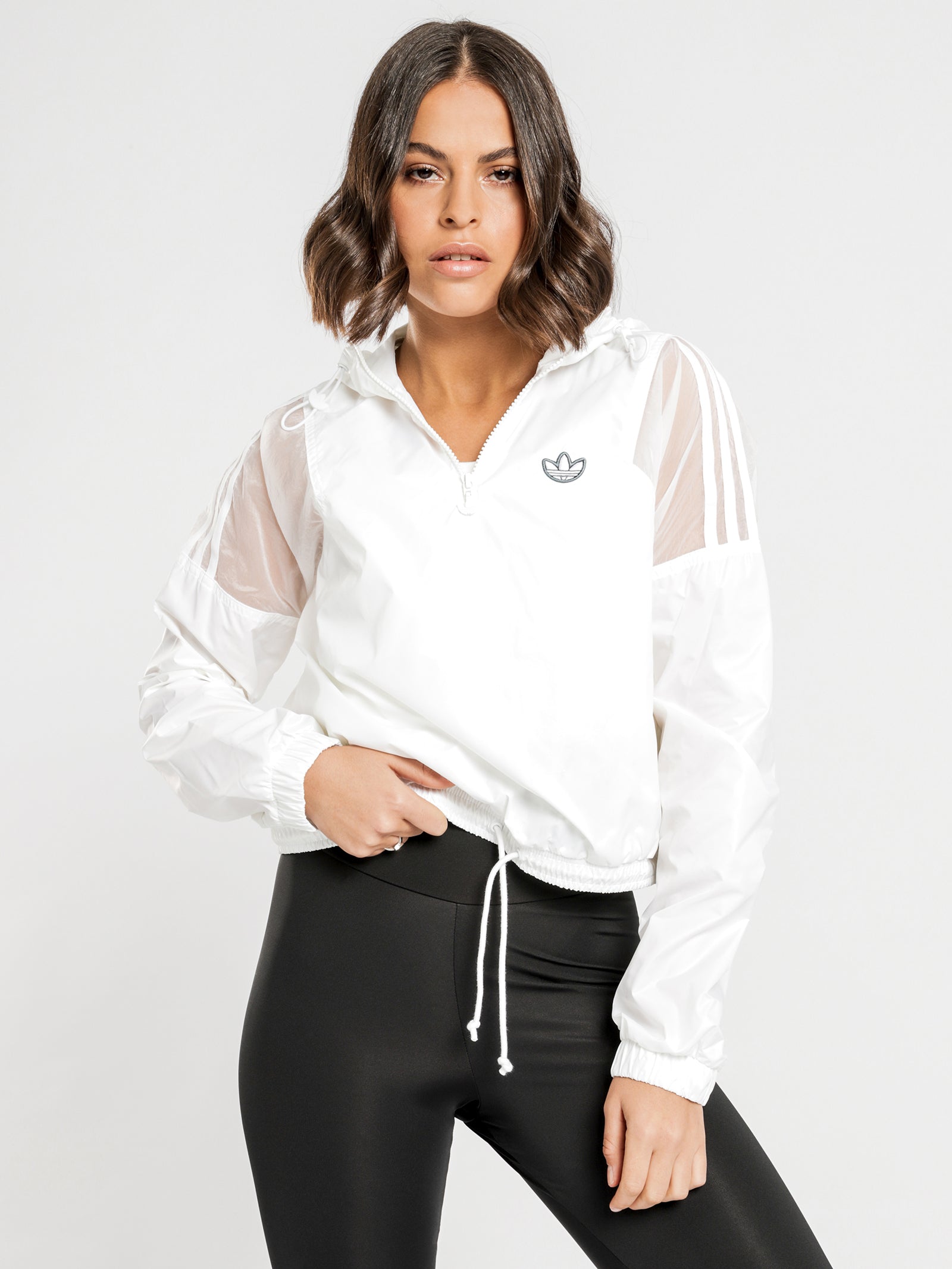 cropped adidas windbreaker