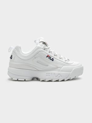 Womens Disruptor II Sneakers in White 