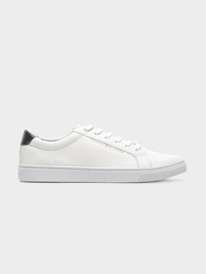 tommy hilfiger white leather shoes