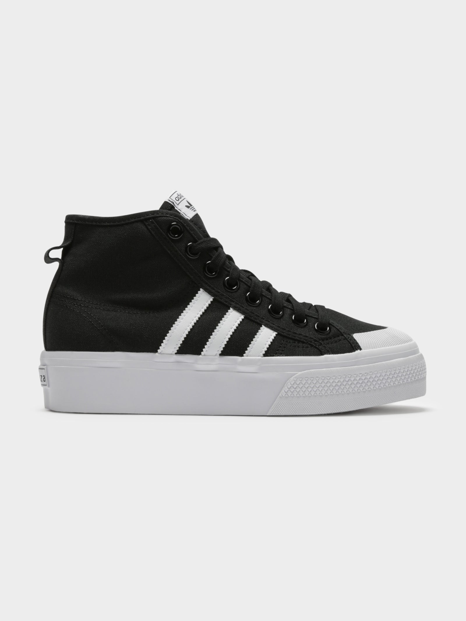 Womens Nizza High-Top Platform Sneakers in Black - Glue Store