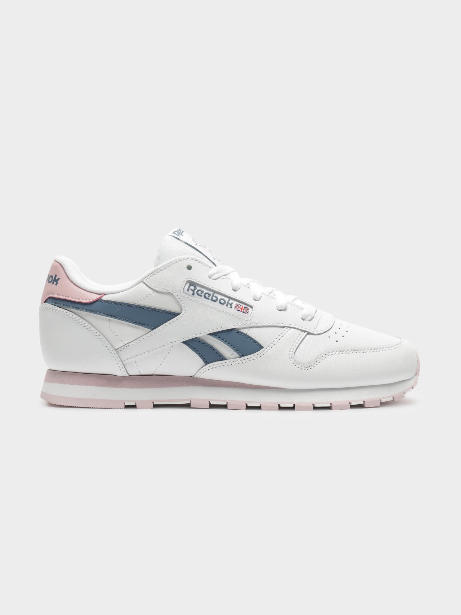 Womens Leather Sneakers in White Pink - Glue Store