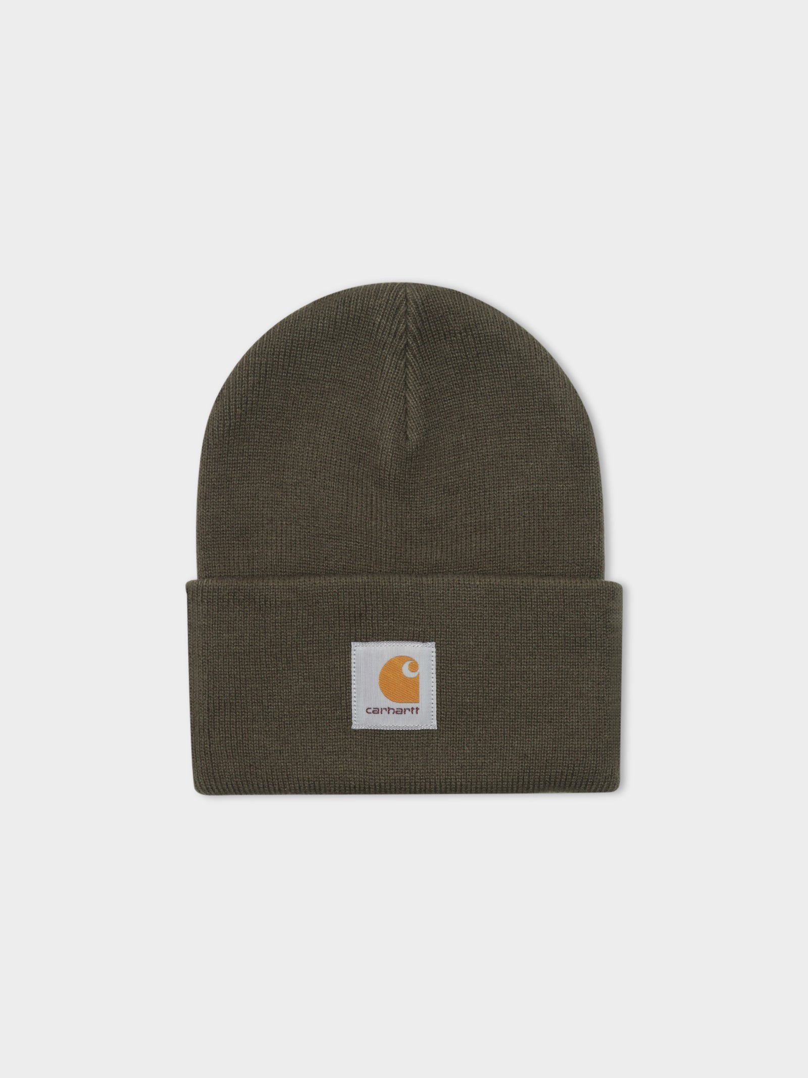 Acrylic Watch Beanie in Khaki Green