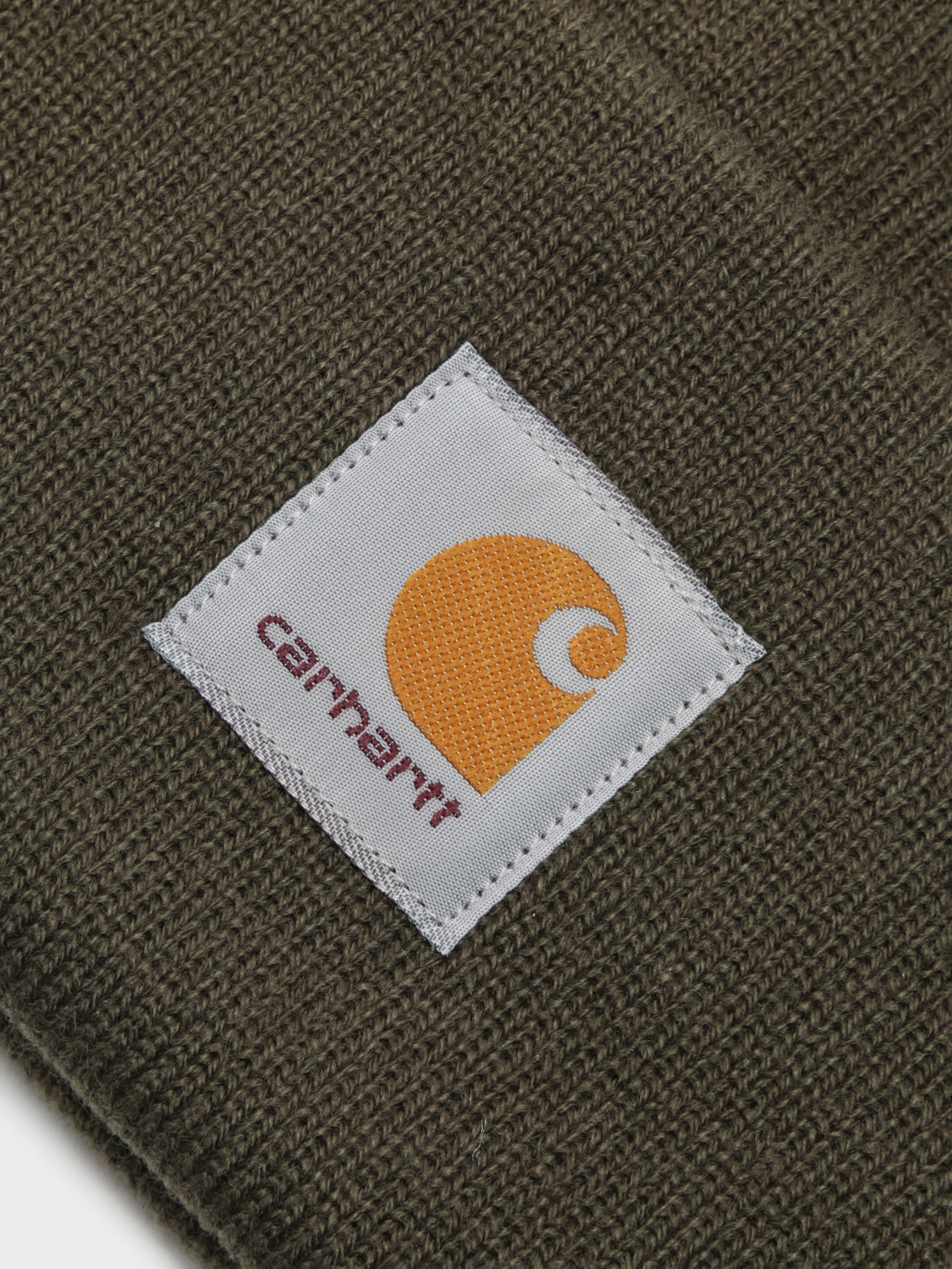 Acrylic Watch Beanie in Khaki Green